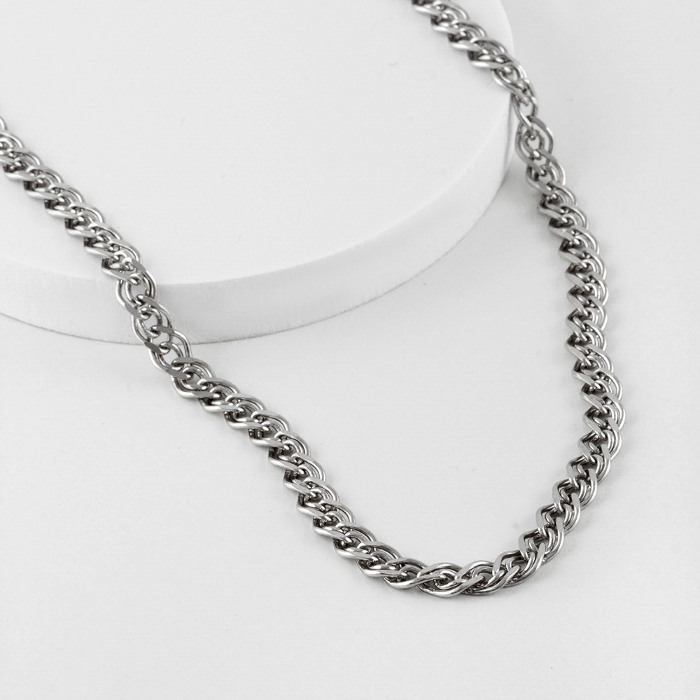 Серебряная цепочка Адамант из серебра с родированием нонна 080 АД1036080С, размеры от 19 до 65