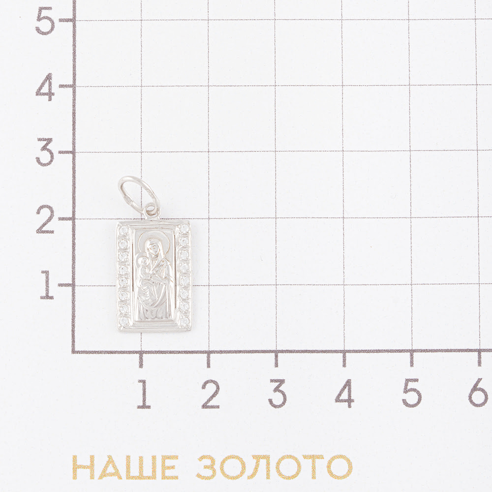 Серебряная иконка Золотая подкова  со вставками (фианит) ЯВ8534С