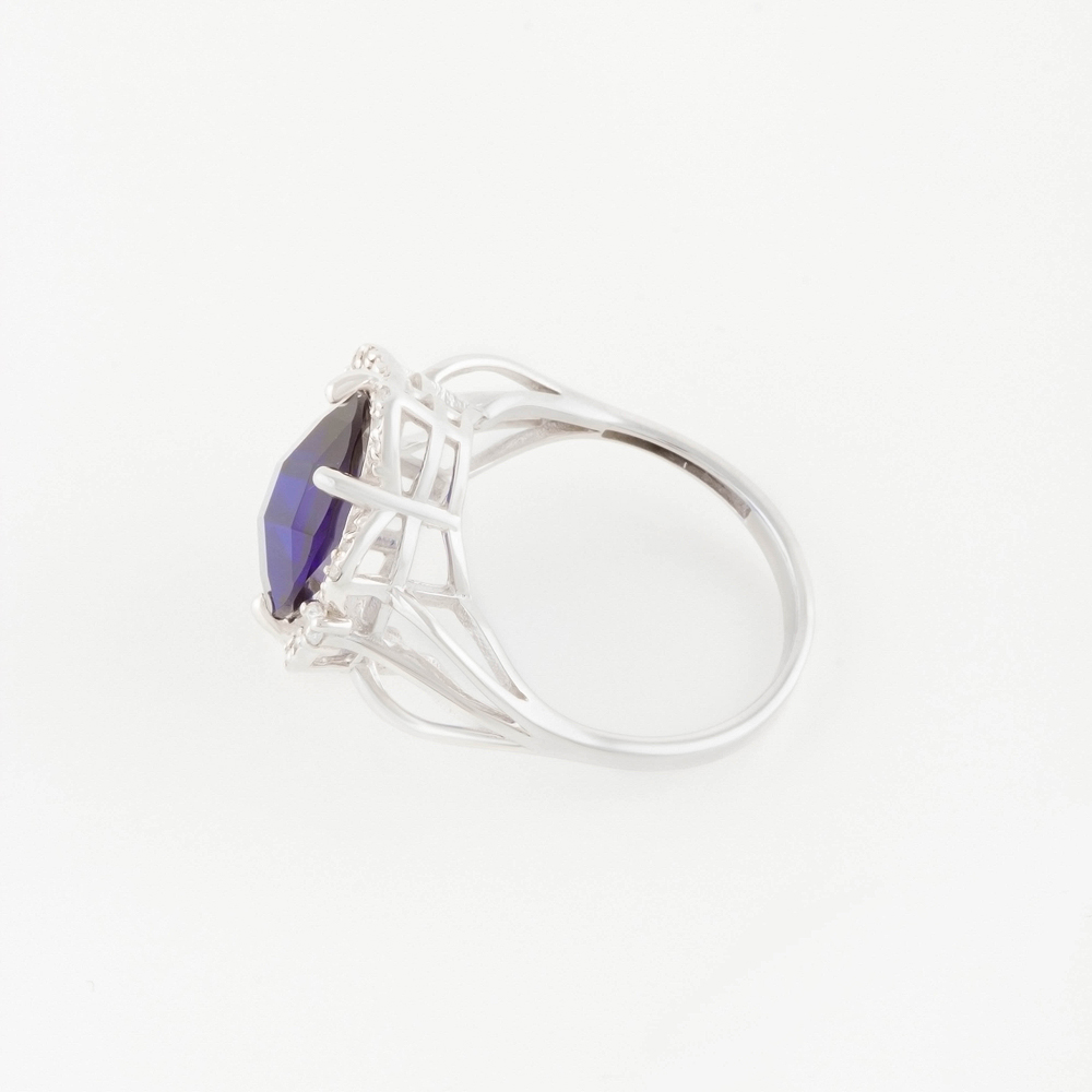 Серебряное кольцо Серебряный дождь  со вставками (фианит и ) ДХКР-215-6, размеры от 17 до 20