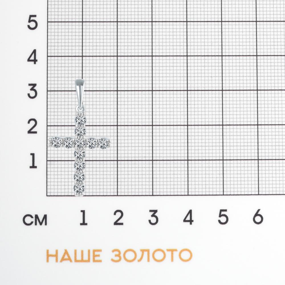 Серебряная подвеска Вознесенский  со вставками (фианит) 6В13-0031