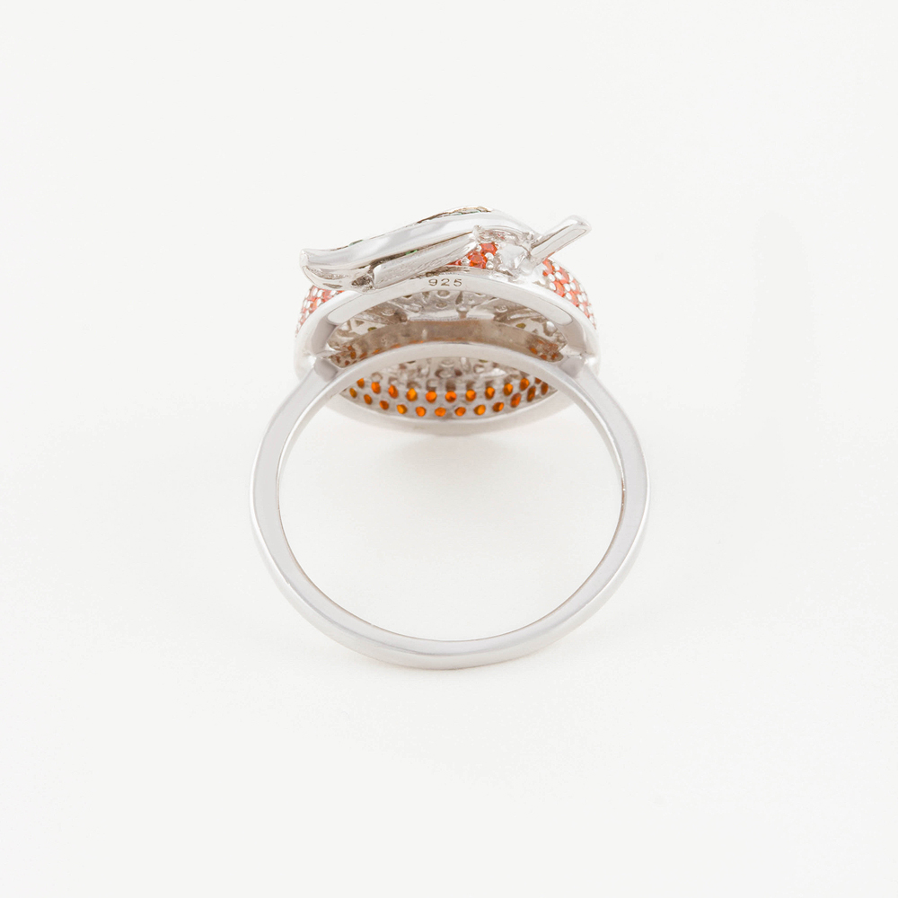 Серебряное кольцо Випголд  со вставками (фианит) ВПК62КЛ, размеры от 16.5 до 18.25