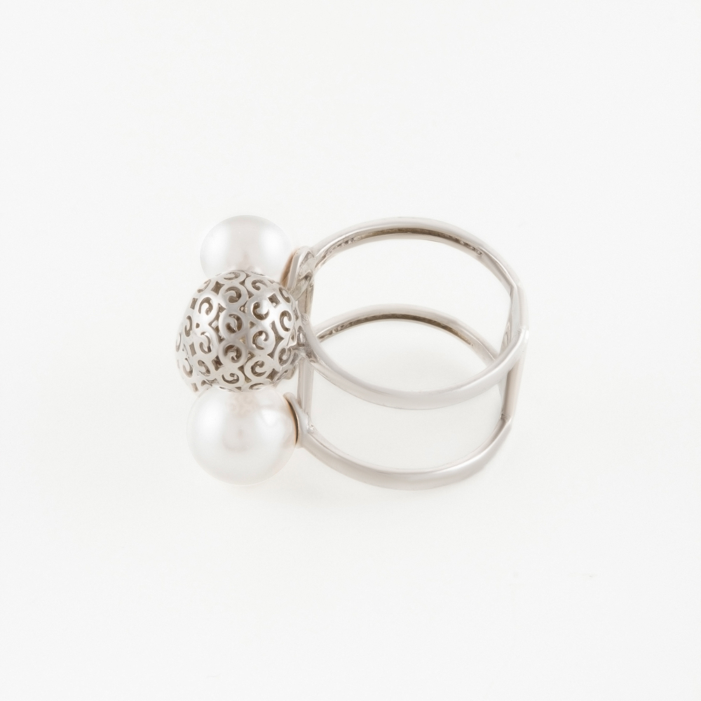 Серебряное кольцо Альфа юг  со вставками () ЮХШК02, размеры от 16 до 18.5