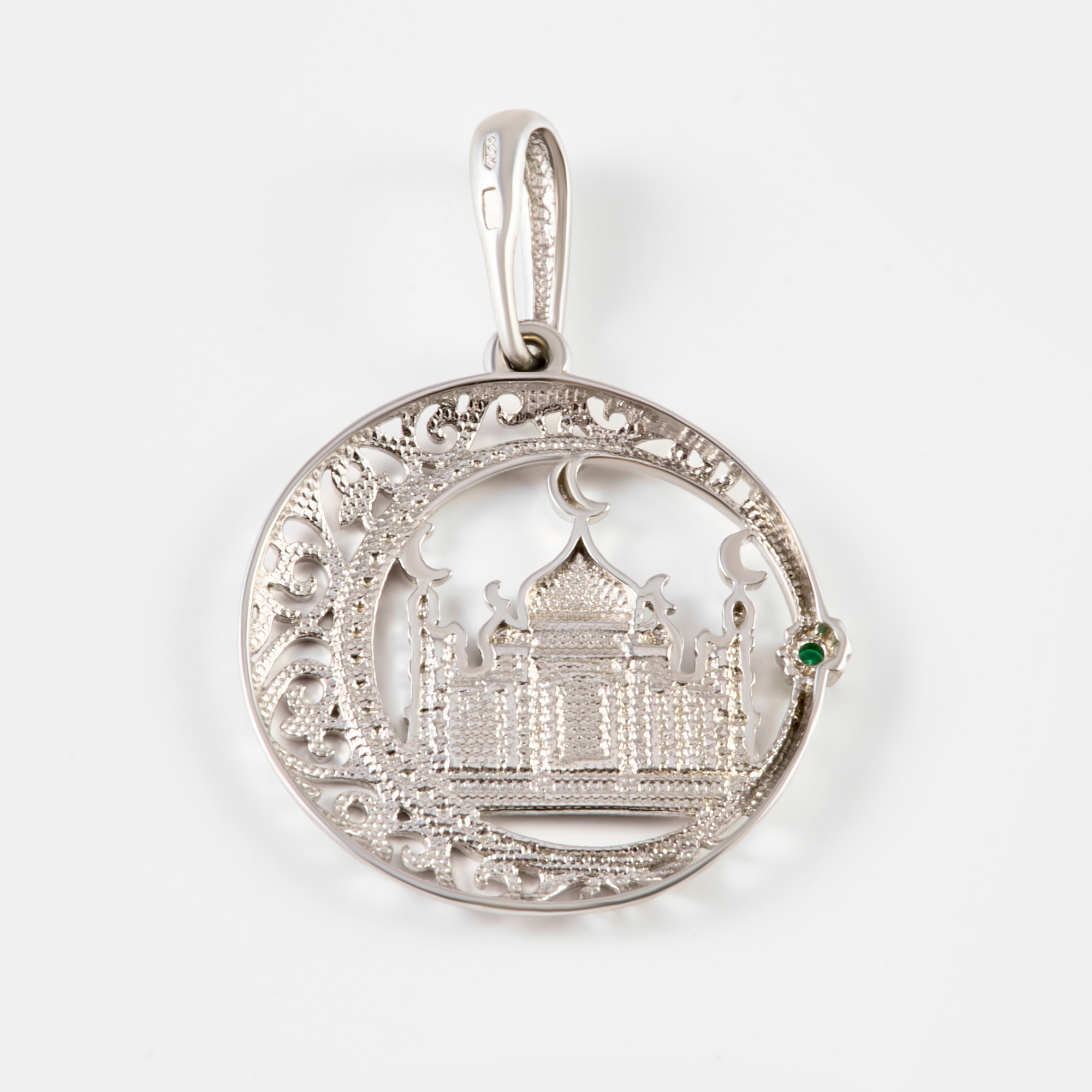 Серебряная мечеть Мидас-пермь  со вставками (фианит) 4МП447