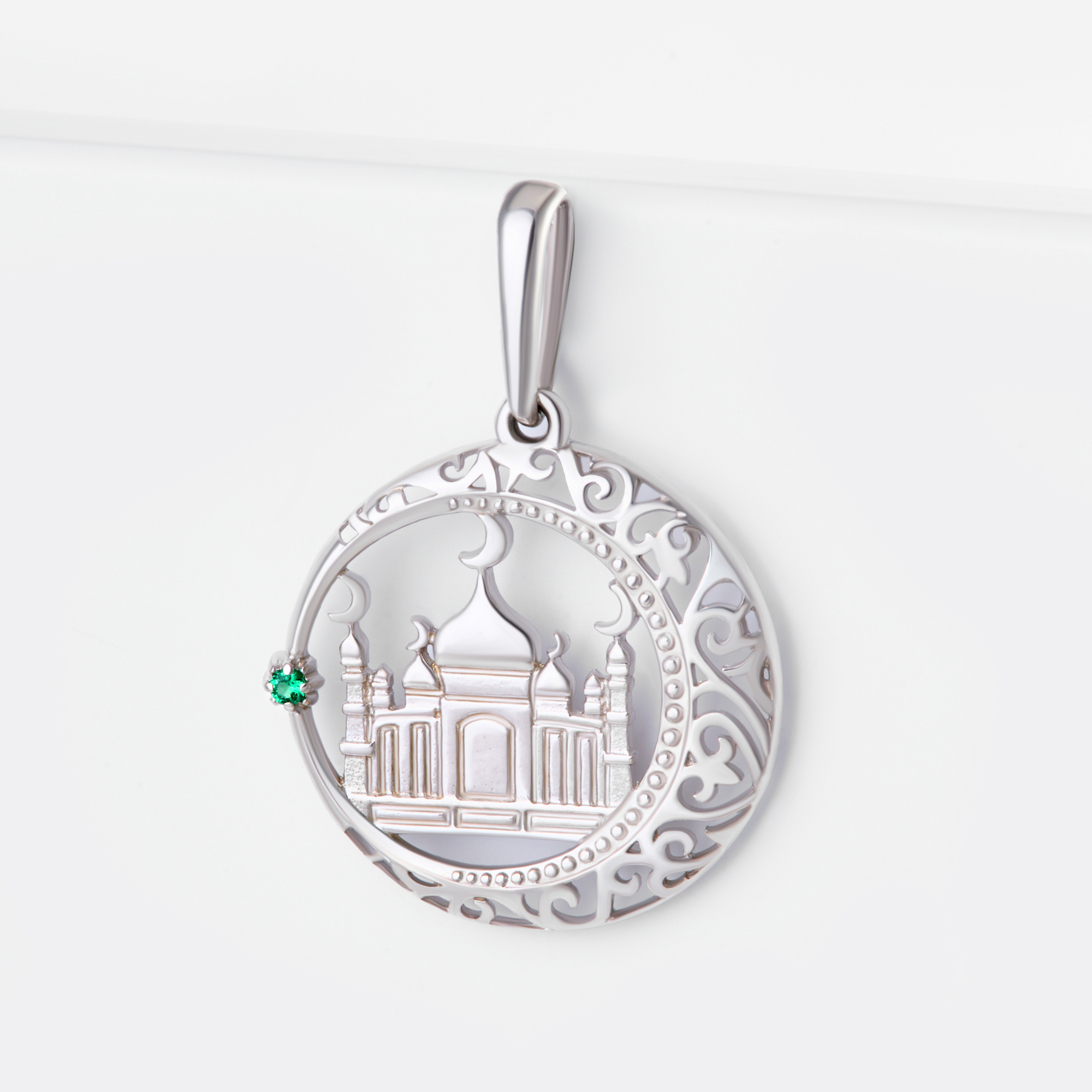 Серебряная мечеть Мидас-пермь  со вставками (фианит) 4МП447