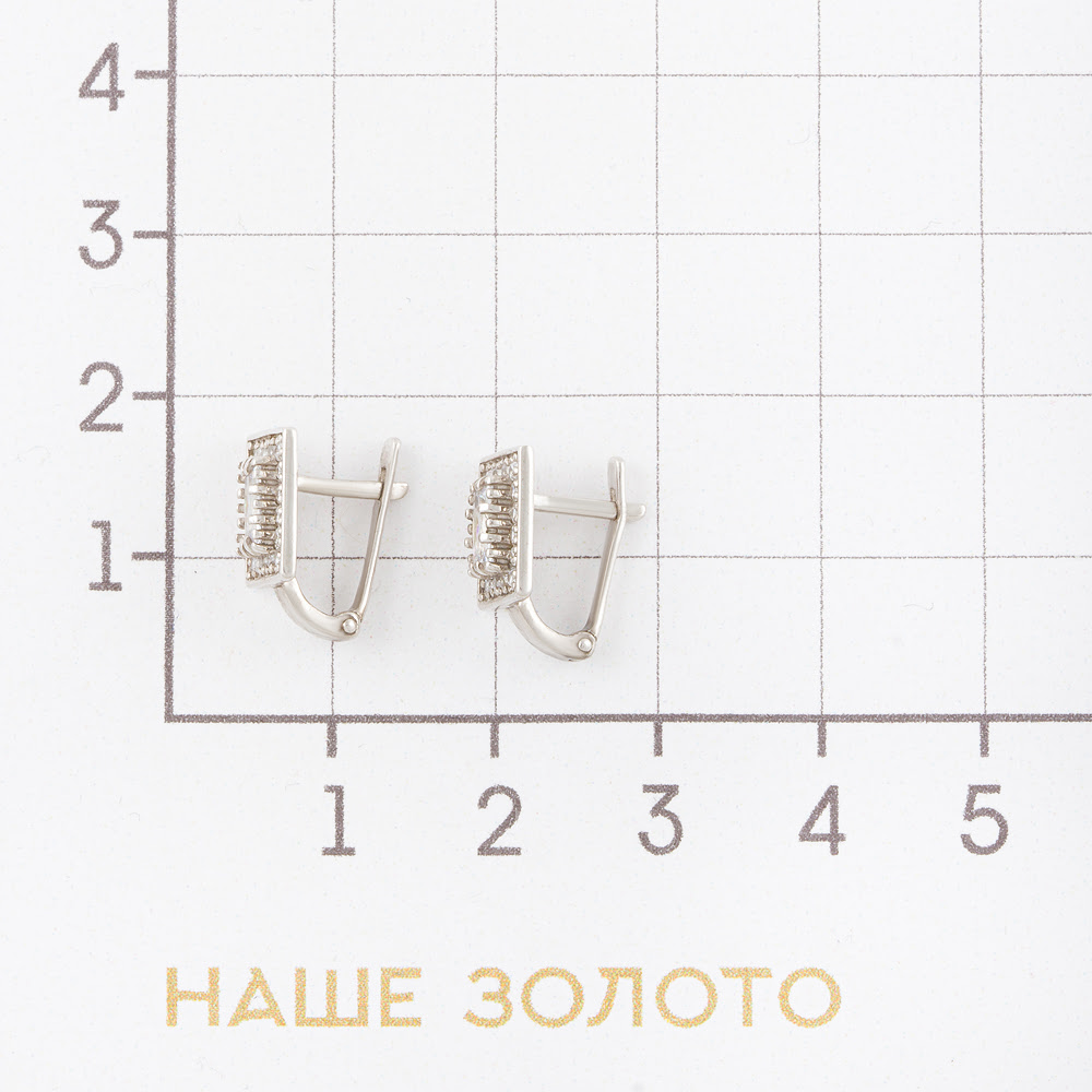 Серебряные серьги детские Иллада   со вставками (фианит) 2ИС120820