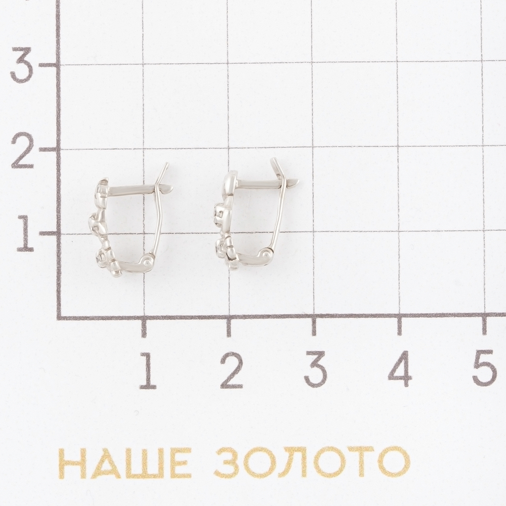 Серебряные серьги детские Иллада   со вставками (фианит) 2ИС121183