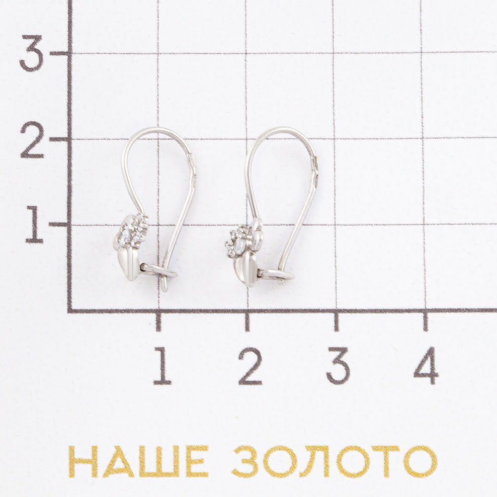 Серебряные серьги детские Иллада   со вставками (фианит) 2ИС121224