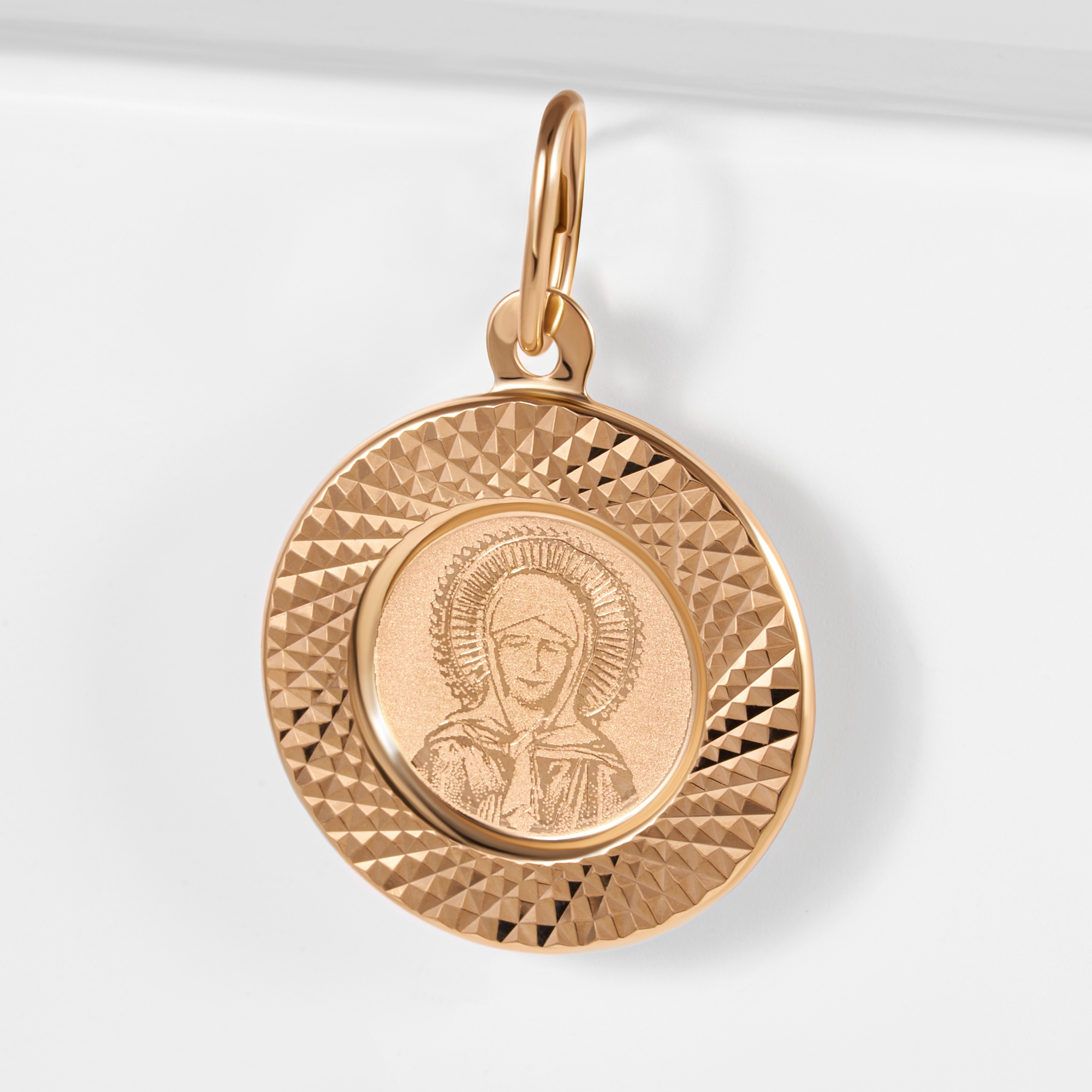 Золотая иконка Голден глоб из красного золота 585 пробы ГГКрМматрона