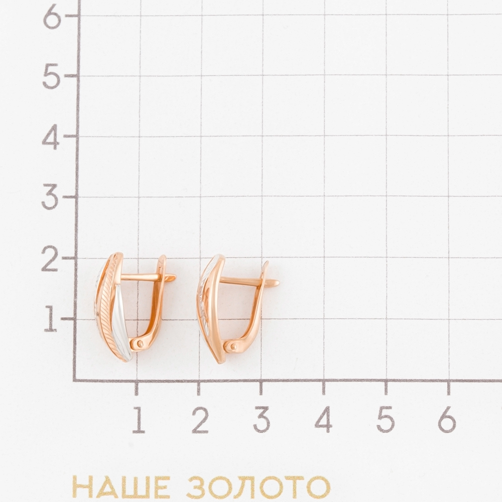 Золотые серьги Ювелиры северной столицы из красного золота 585 пробы ЮЫ10-03-0000-26398