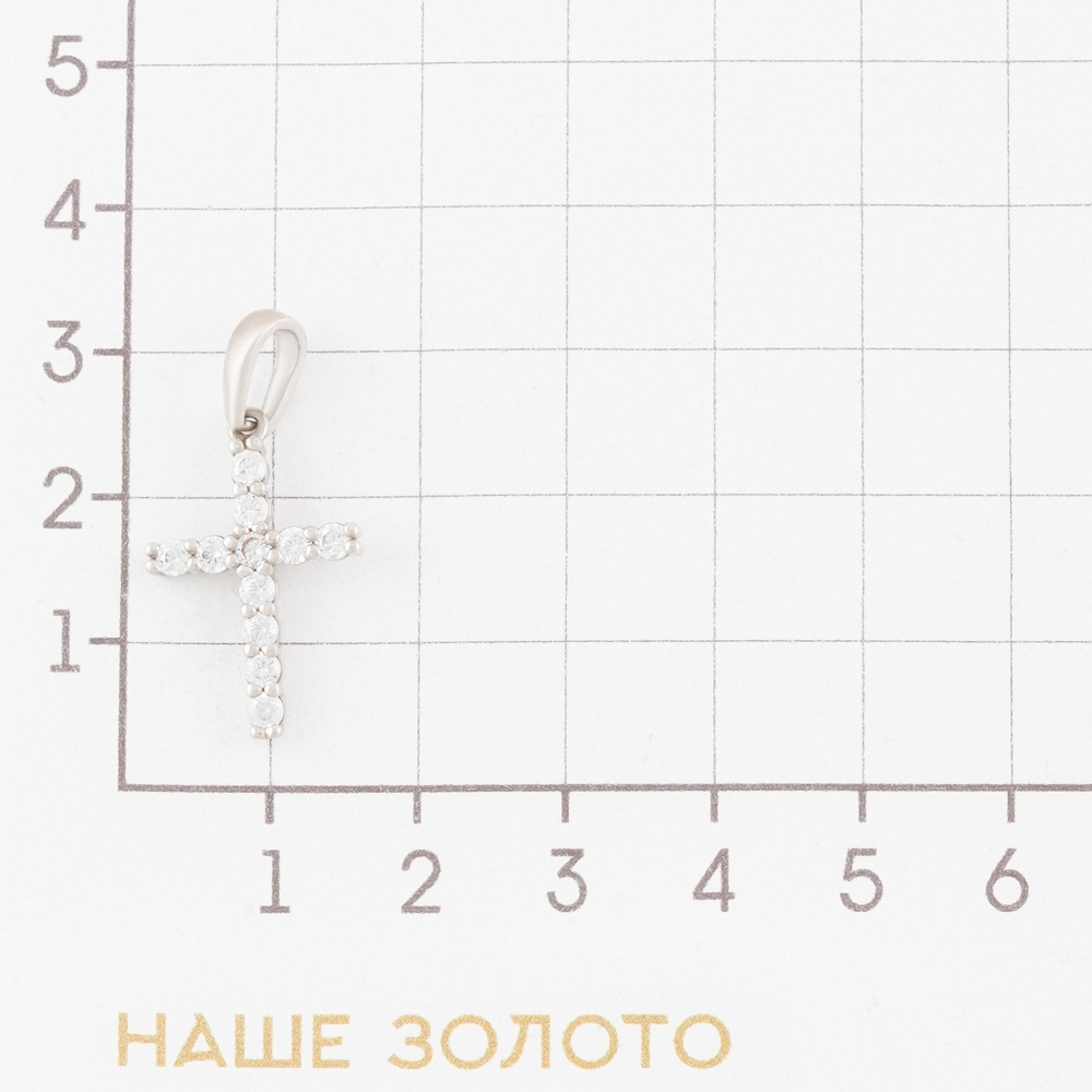 Серебряная подвеска Вознесенский  со вставками (фианит) 6В13-0030