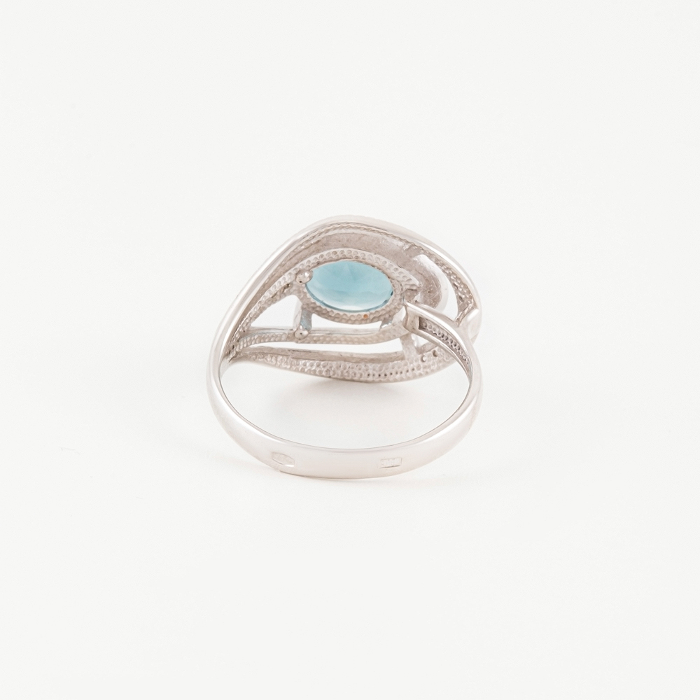Серебряное кольцо Серебряный дождь  со вставками (фианит и ) ДХКР-164-2, размеры от 16.5 до 20.5