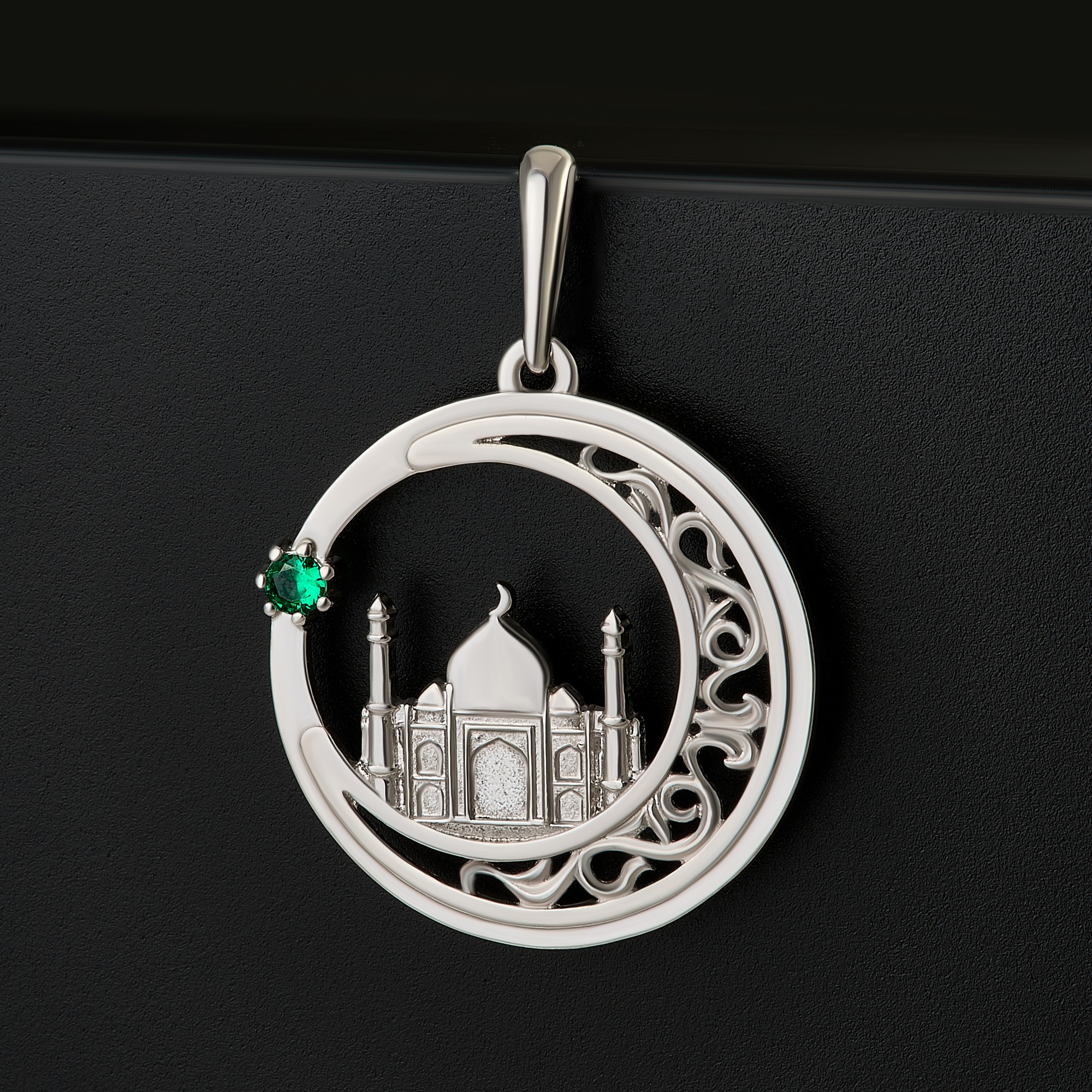 Серебряная мечеть Мидас-пермь  со вставками (фианит) 4МП416