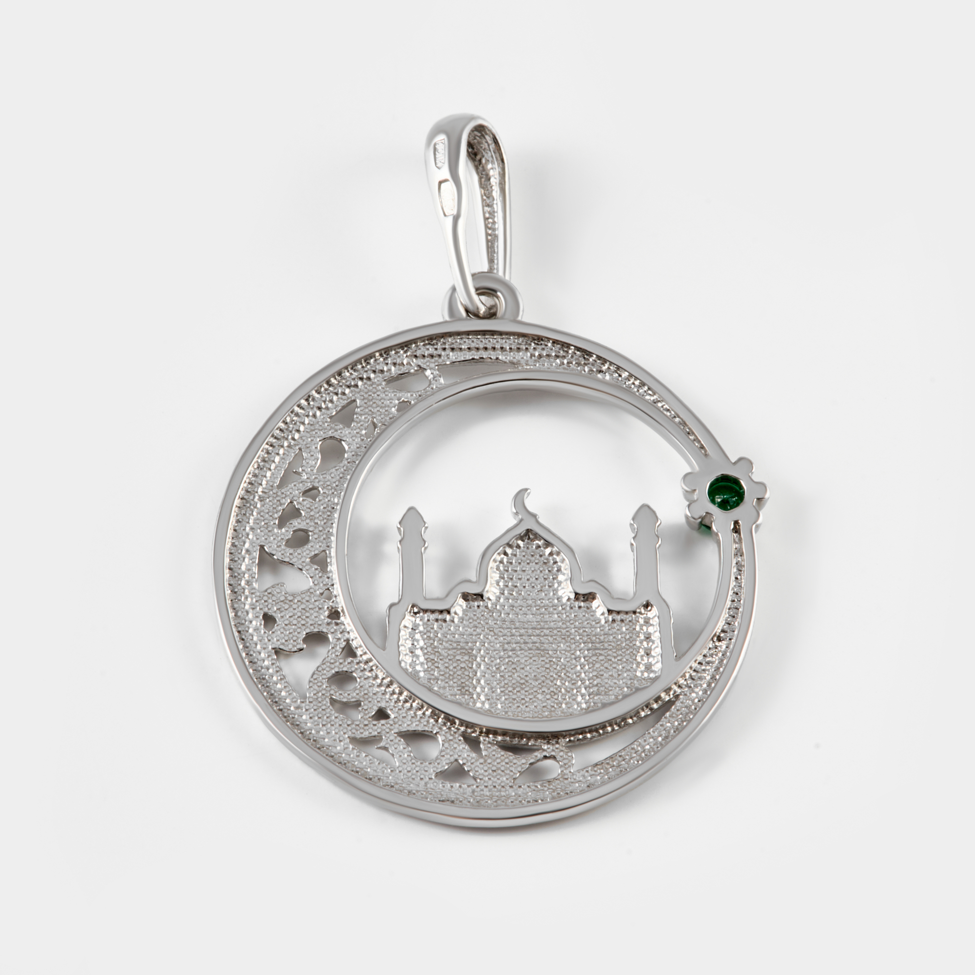 Серебряная мечеть Мидас-пермь  со вставками (фианит) 4МП416