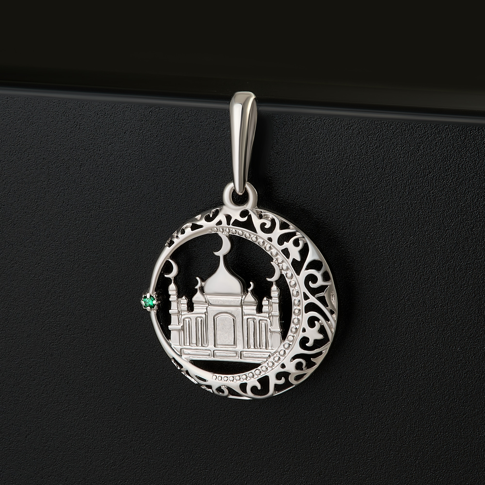Серебряная мечеть Мидас-пермь  со вставками (фианит) 4МП446