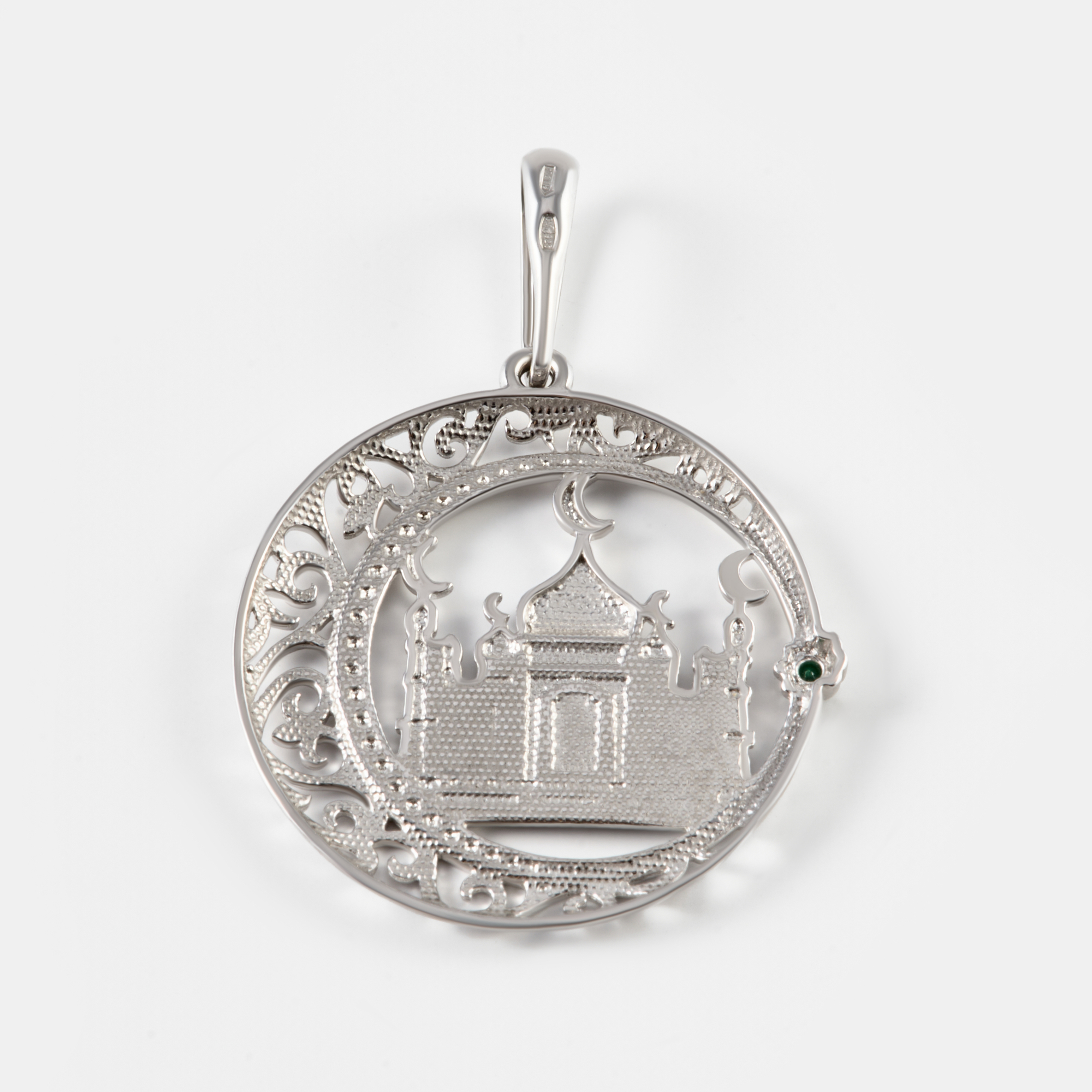 Серебряная мечеть Мидас-пермь  со вставками (фианит) 4МП448