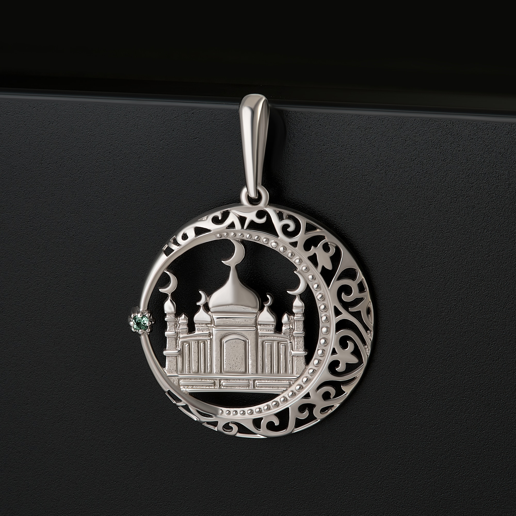 Серебряная мечеть Мидас-пермь  со вставками (фианит) 4МП448
