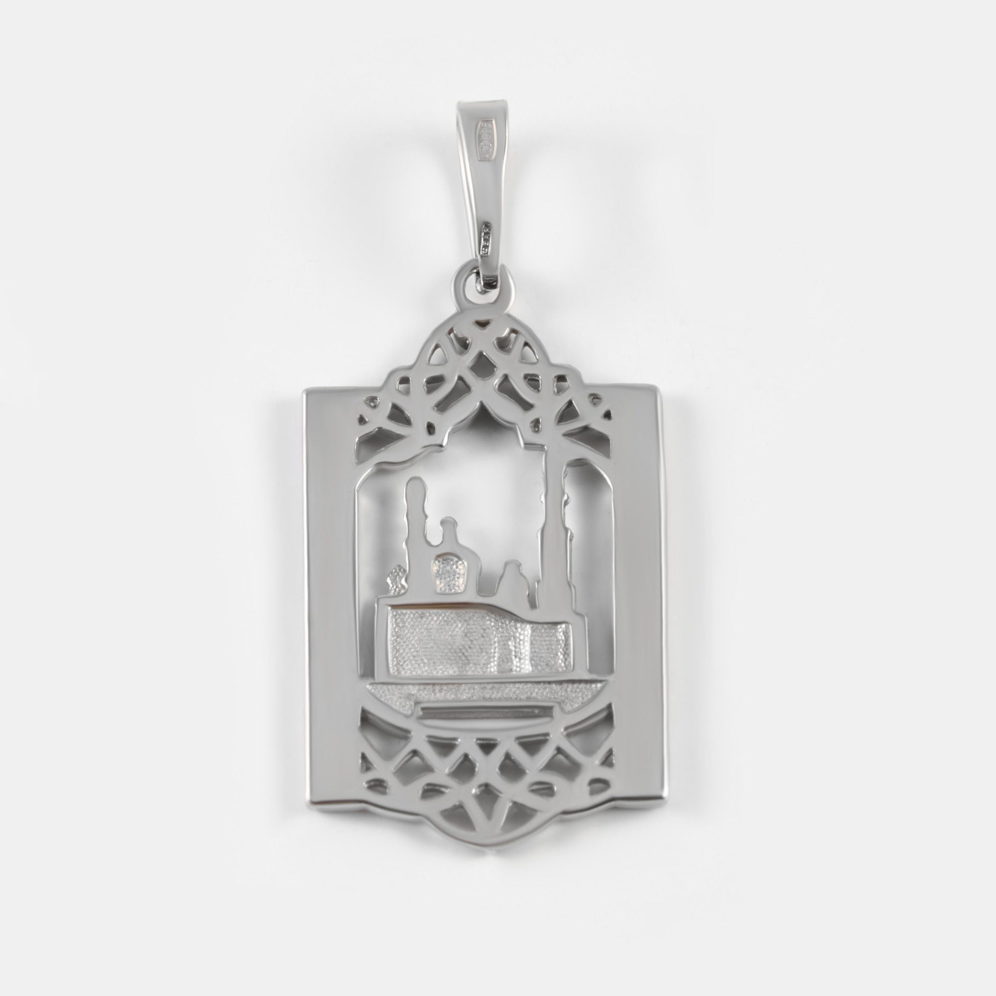Серебряная мечеть Эффект  со вставками (фианит) ЭФС48-22768ПФ