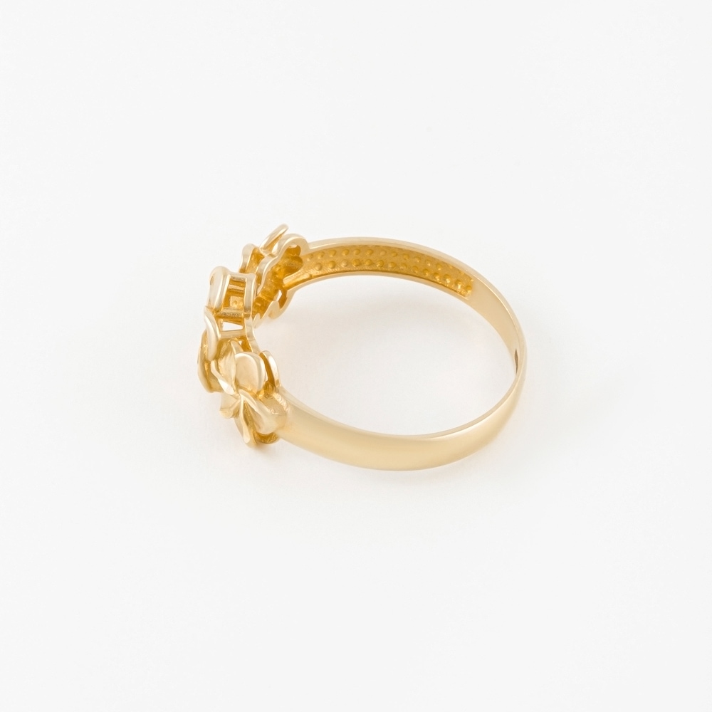Золотое кольцо Випголд из красного золота 585 пробы ВП01КЛ8526Ж, размеры от 17.5 до 17.5