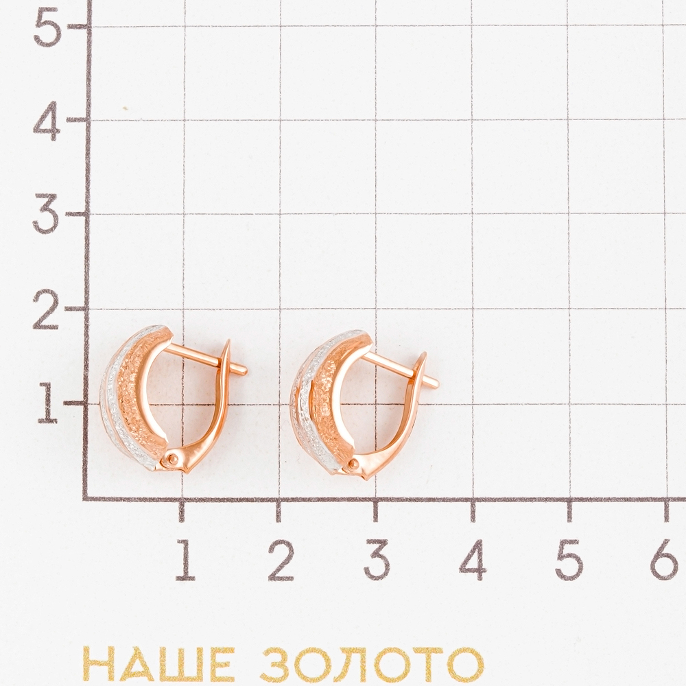 Золотые серьги Мостар из красного золота 585 пробы МЦЕ10010-012-1