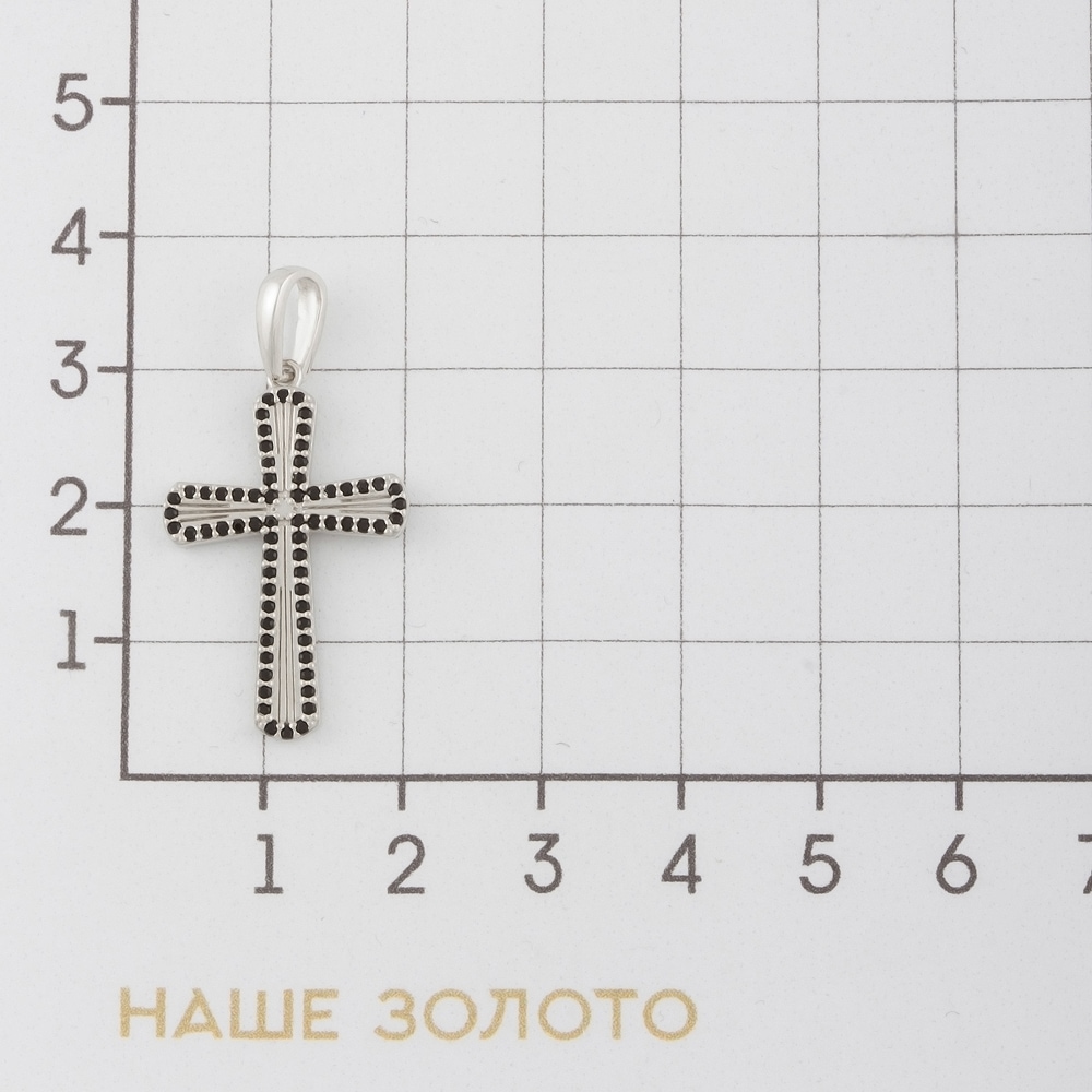 Серебряная подвеска Вознесенский  со вставками (фианит) 6В13-0040ч