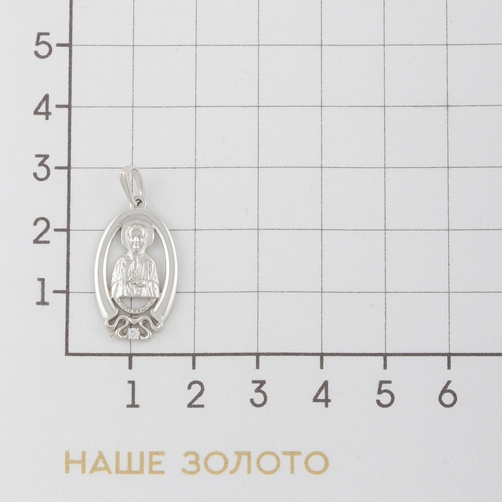 Серебряная иконка Золотая подкова  со вставками (фианит) ЯВ851432С
