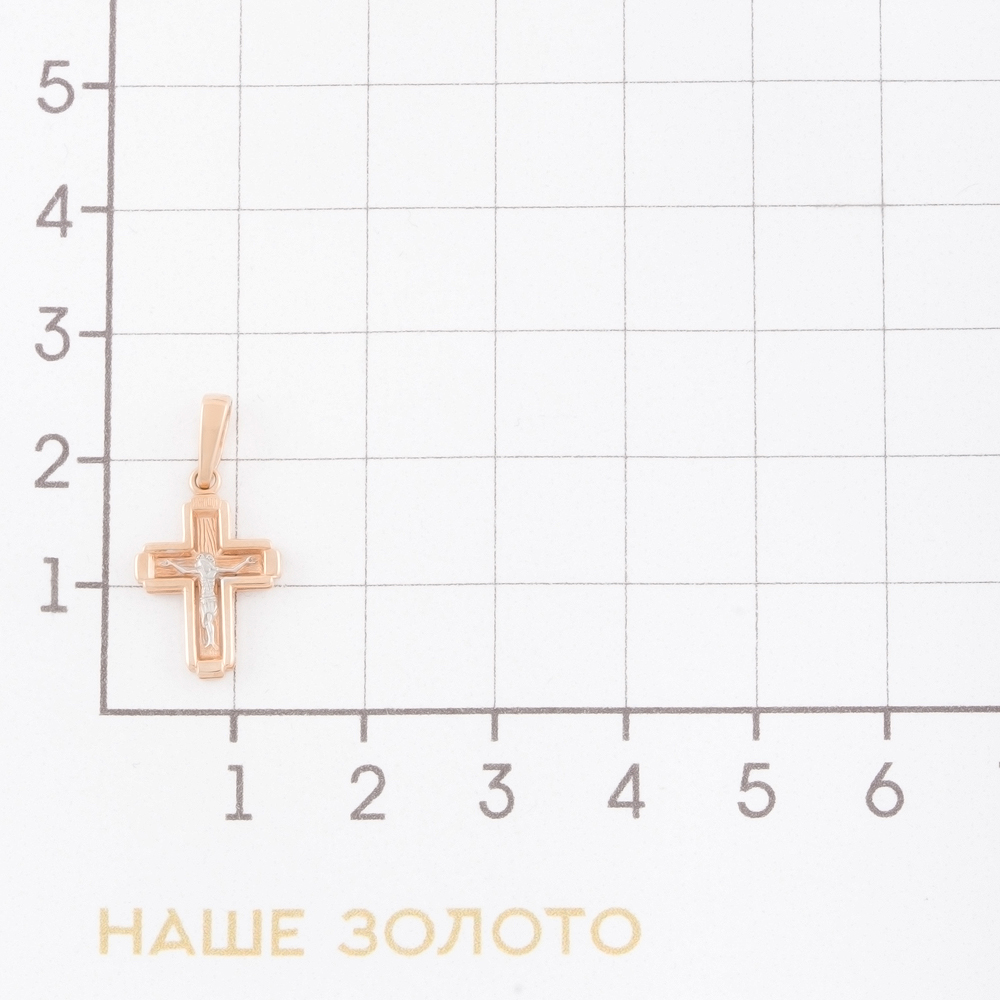 Золотой крест Талант из красного золота 585 пробы ТБ5102000028635