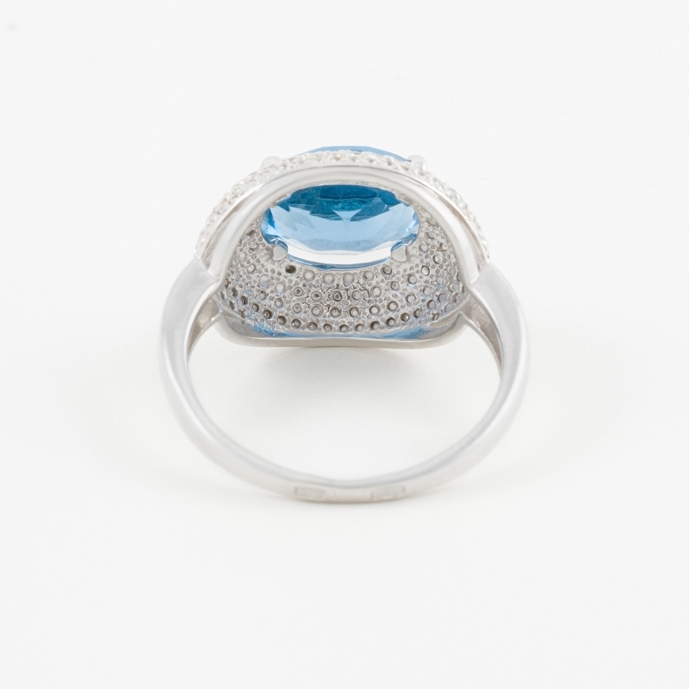 Серебряное кольцо Вероника  со вставками (фианит) 3ВК639-021М1, размеры от 17 до 19
