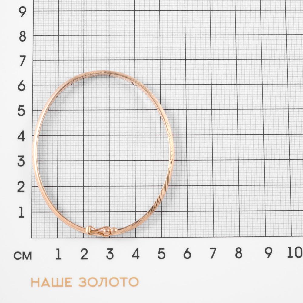 Золотой браслет Магнат  из красного золота 585 пробы ПЗА022115, размеры от 17.5 до 18.5