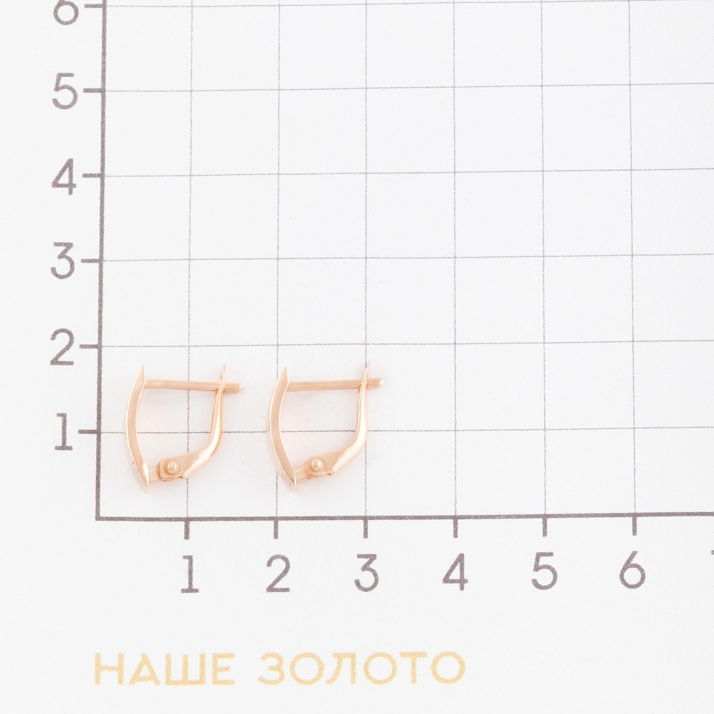 Золотые серьги Магнат  из красного золота 585 пробы ПЗА011699