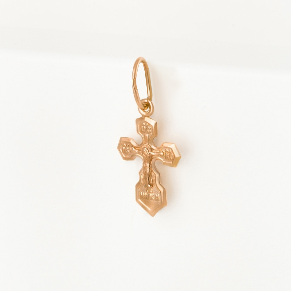 Золотой крест Вознесенский из красного золота 585 пробы 6В21-115