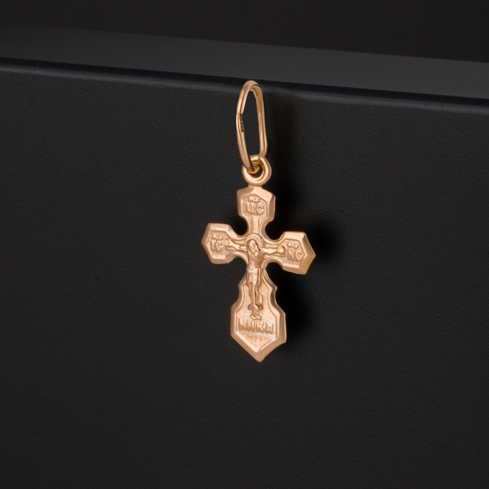 Золотой крест Вознесенский из красного золота 585 пробы 6В21-115
