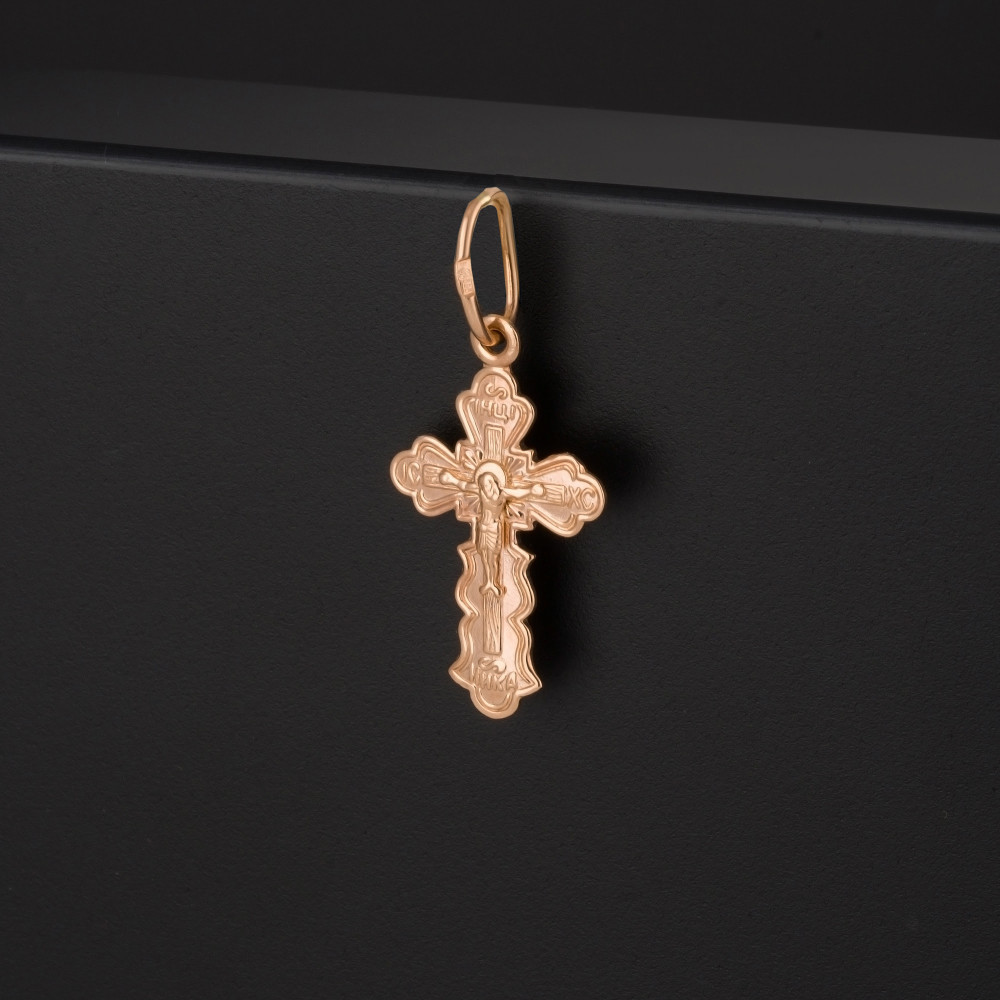 Золотой крест Вознесенский из красного золота 585 пробы 6В21-178