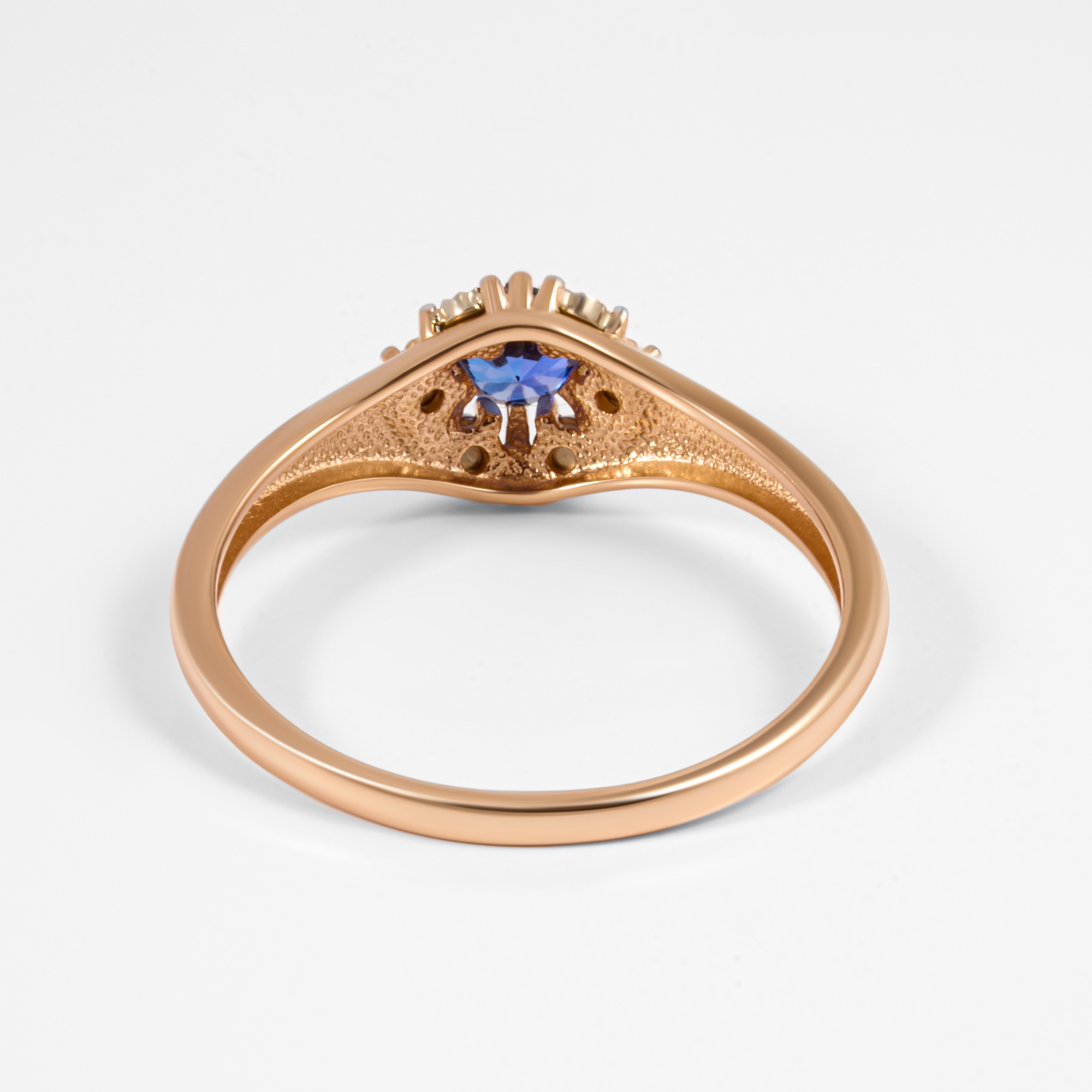 Золотое кольцо Бриллиант союз из красного золота 585 пробы со вставками из драгоценных камней (бриллиант) ЫЗ5-2181-103И1-1Б, размеры от 16 до 18