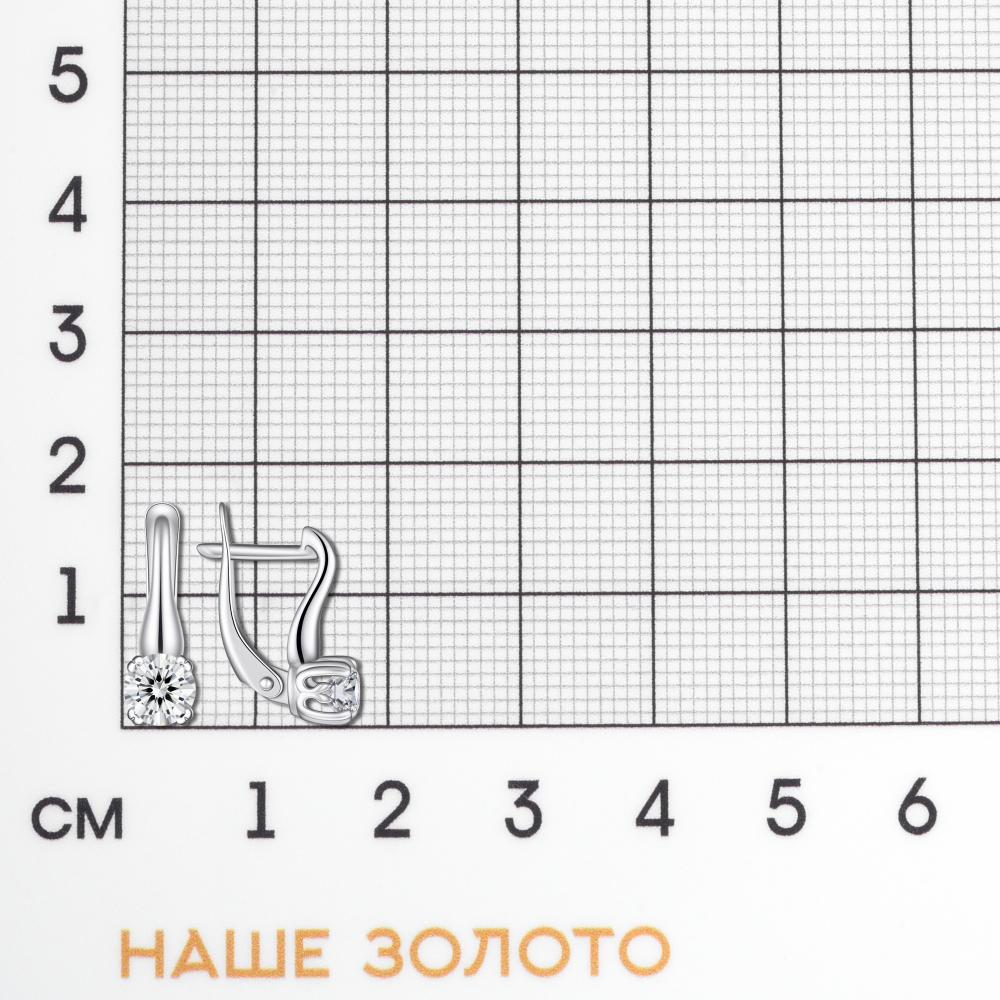 Серебряные серьги Вознесенский  со вставками (фианит) 6В11-0019