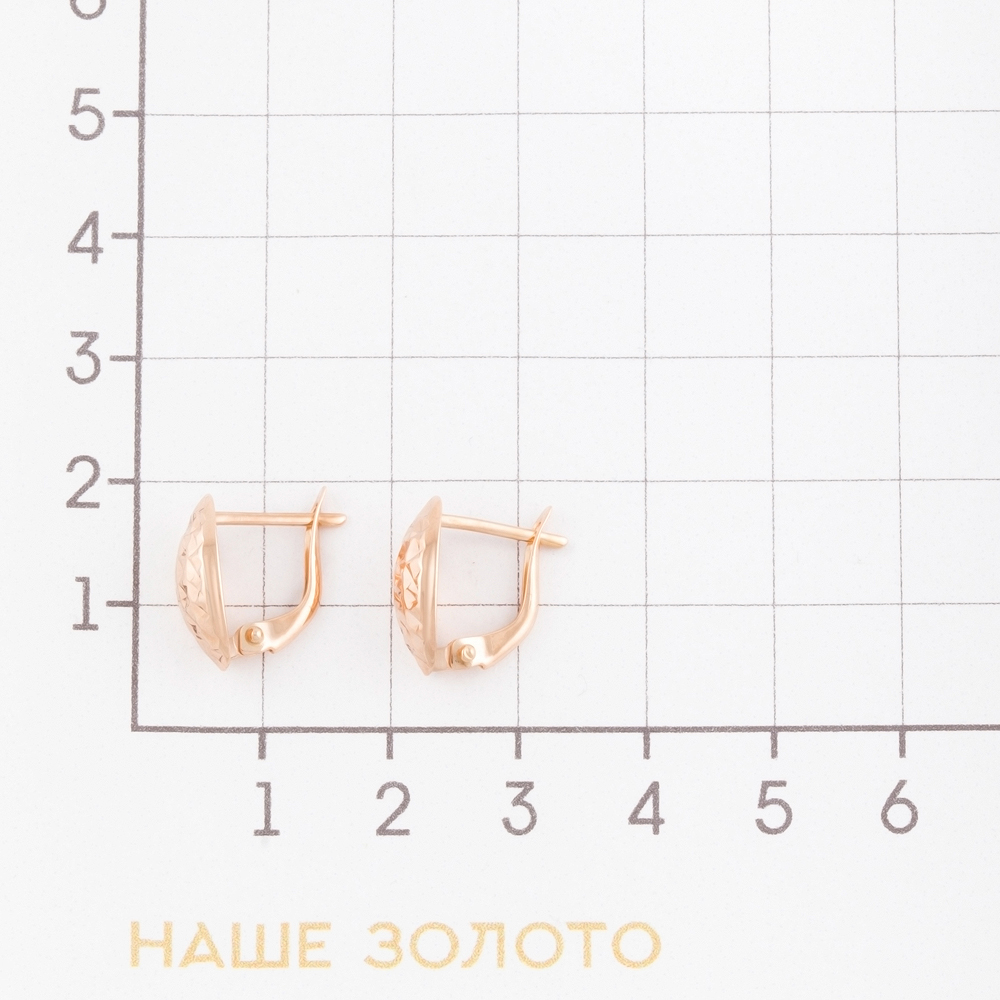 Золотые серьги Магнат  из красного золота 585 пробы ПЗА011727