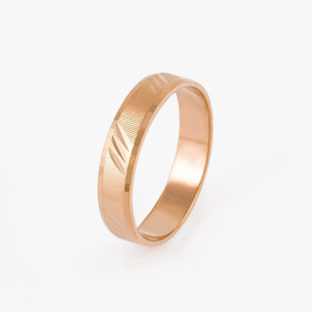 Обручальное кольцо из красного золота
