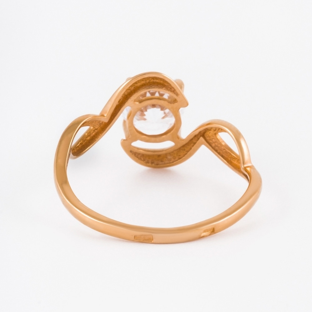 Золотое кольцо Золотое наследие из красного золота 585 пробы  со вставками (фианит) ЕН20-02-0009-06500, размеры от 16 до 19