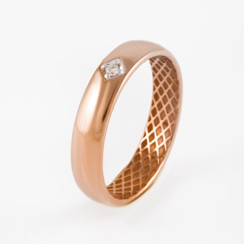 Золотое кольцо обручальное Efremof из красного золота 585 пробы ЮПК13110659