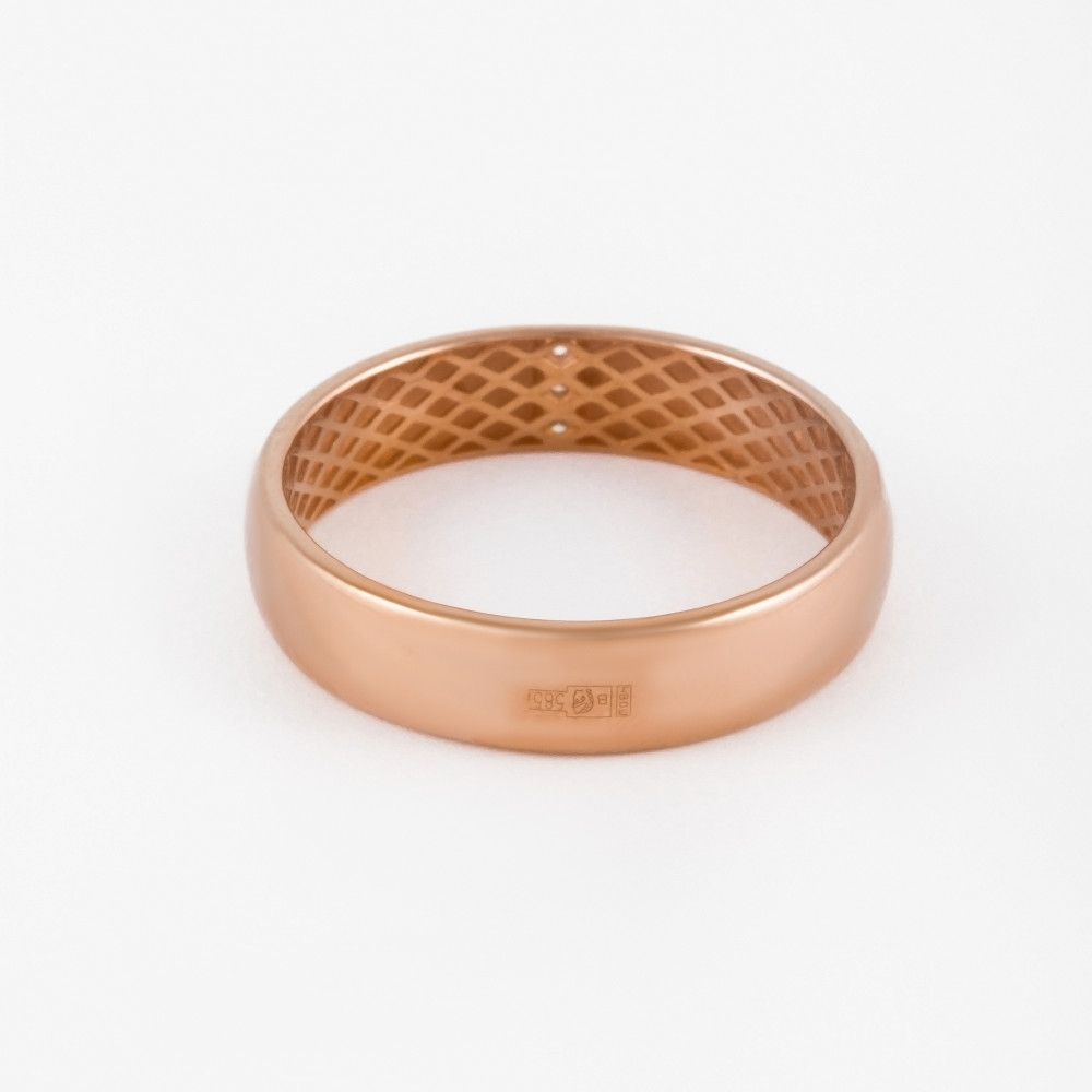 Золотое кольцо обручальное Efremof из красного золота 585 пробы ЮПК13110574