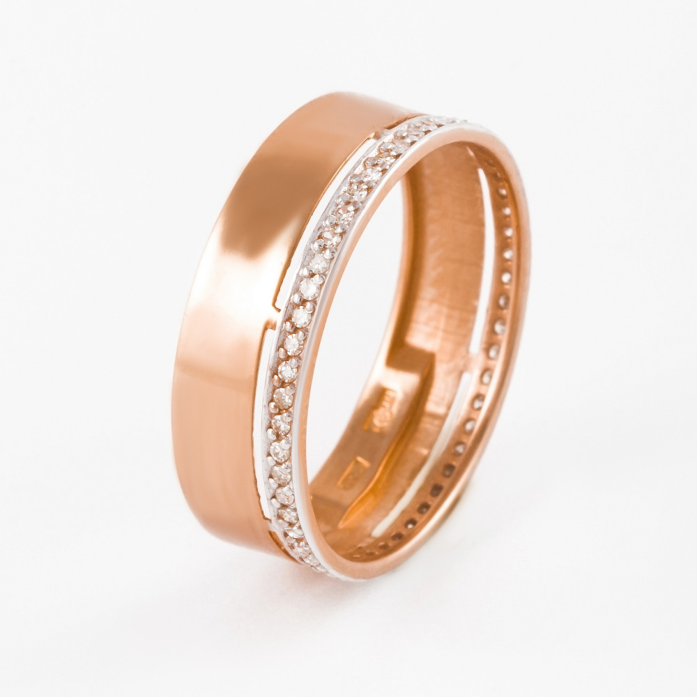 Золотое кольцо обручальное Efremof из красного золота 585 пробы ЮПК13112153