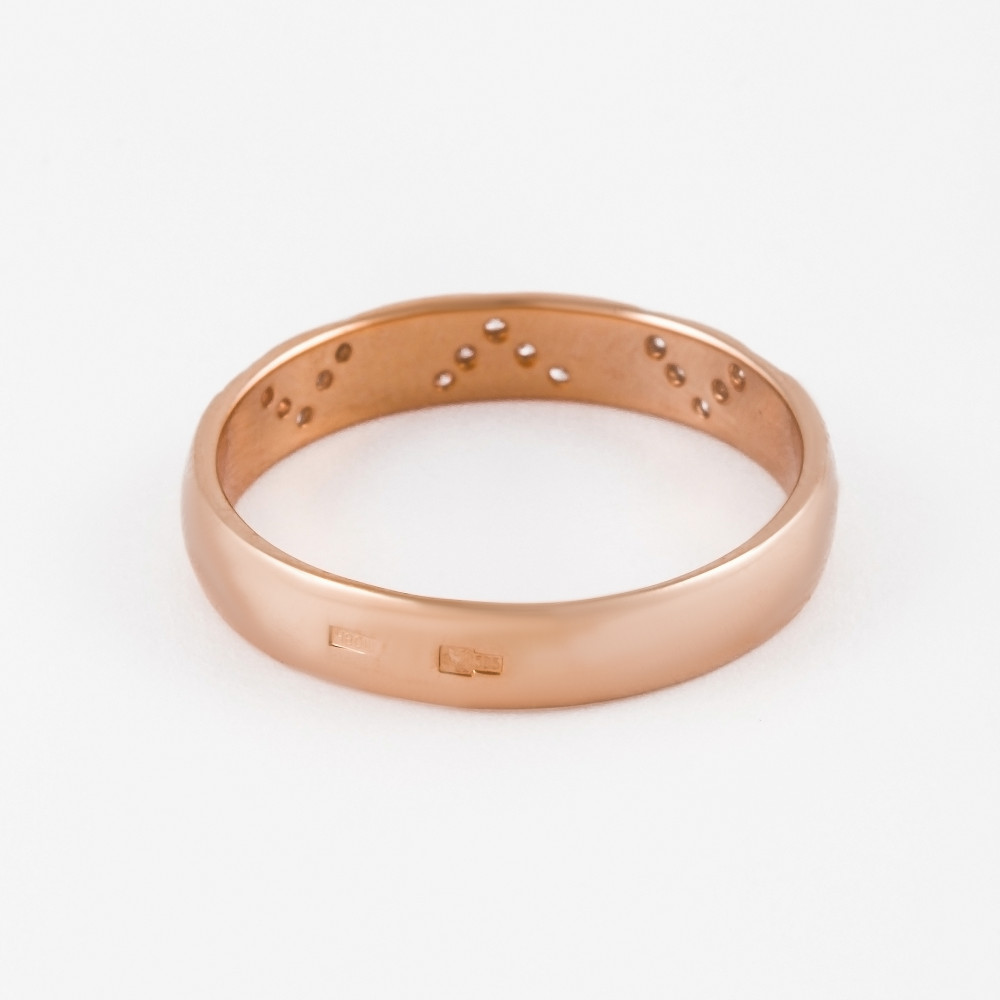 Золотое кольцо обручальное Efremof из красного золота 585 пробы ЮПК1110656