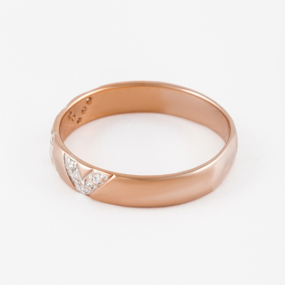 Золотое кольцо обручальное Efremof из красного золота 585 пробы ЮПК1110656