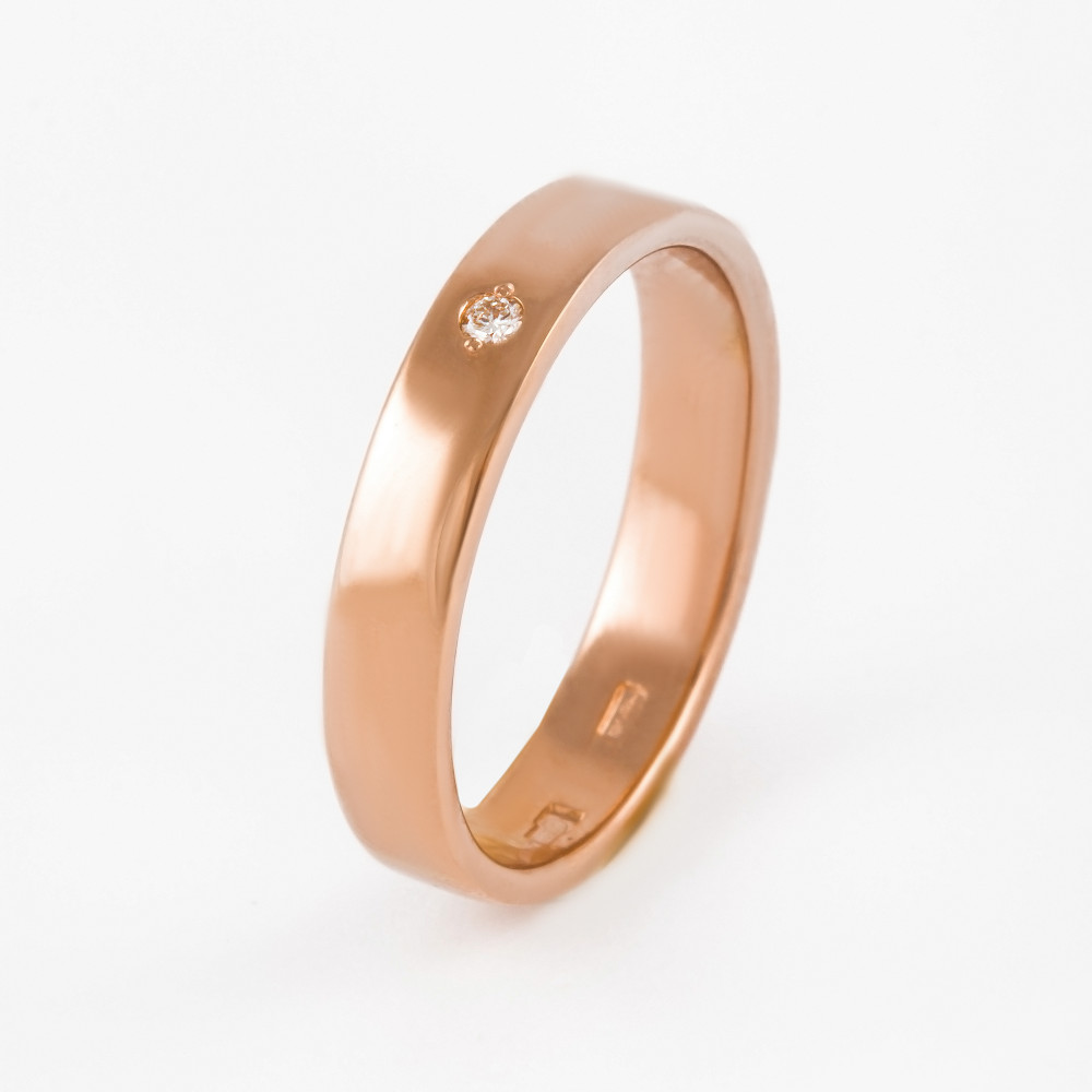 Золотое кольцо обручальное Efremof из красного золота 585 пробы ЮПК1010332
