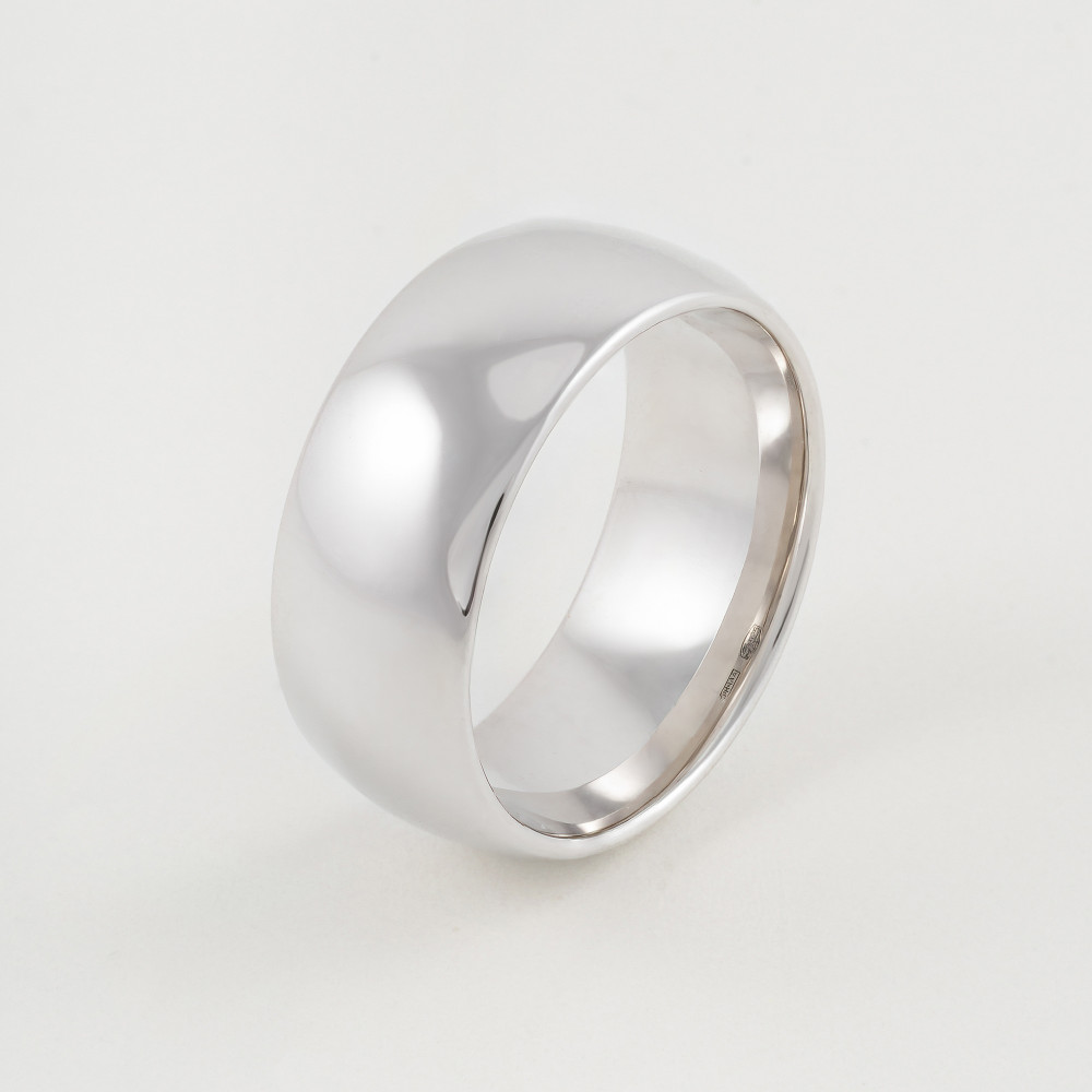 Серебряное кольцо обручальное Андрей АМГ-80-04-3-20-000-1, размеры от 16.5 до 17.5