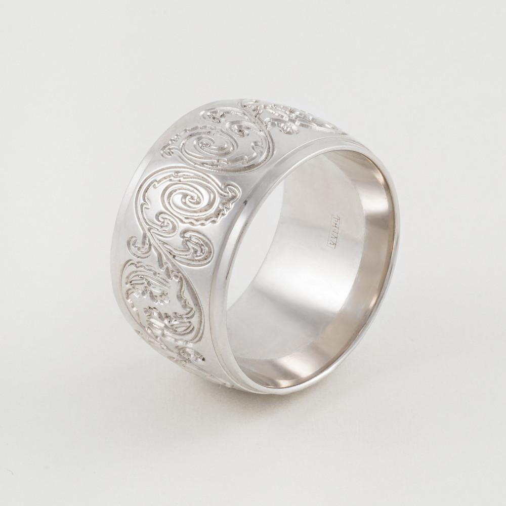 Серебряное кольцо обручальное Андрей АМГ-120-04-3-20-012-1, размеры от 17 до 20