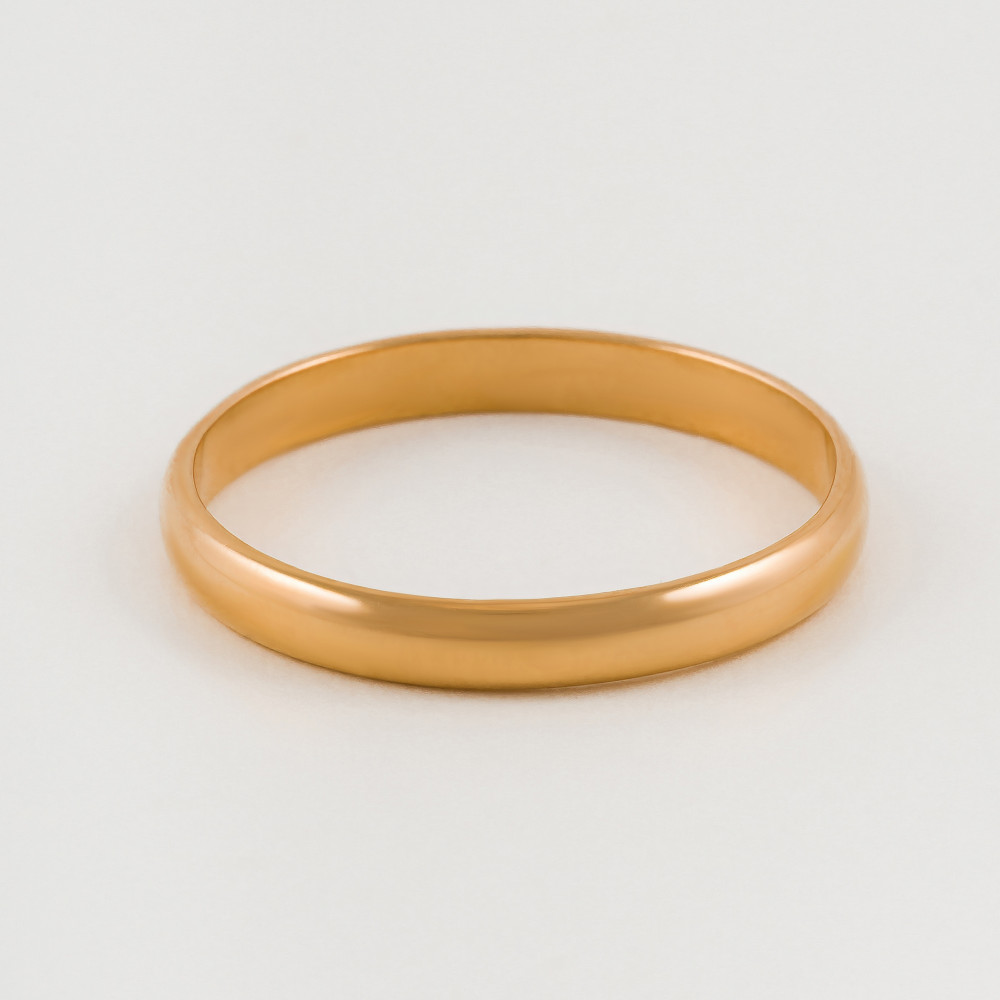 Золотое кольцо обручальное Ателье голд из красного золота 585 пробы Т572024, размеры от 15 до 23