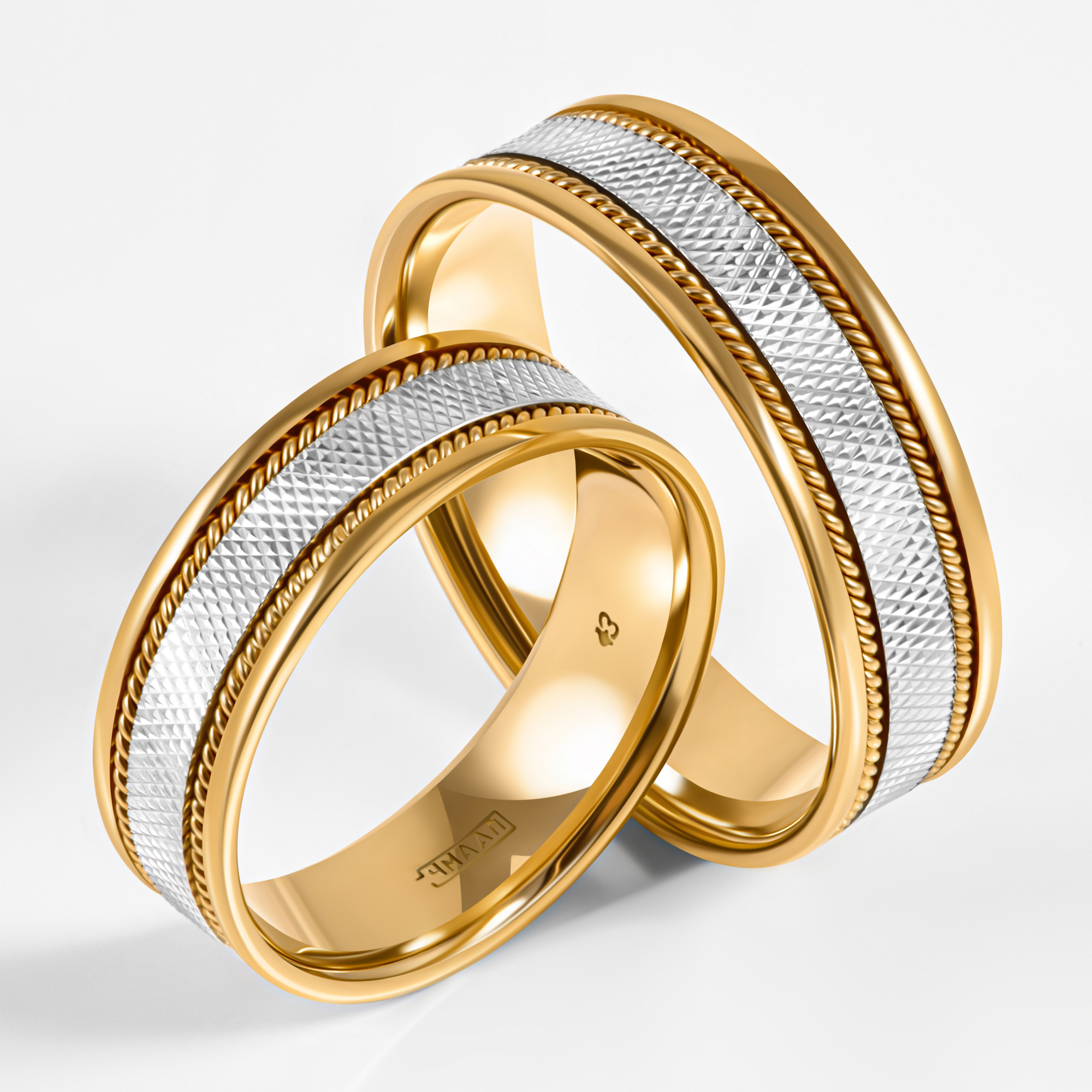 Золотое кольцо обручальное Vangold из красного золота 585 пробы ЛД0211200100336, размеры от 15 до 22