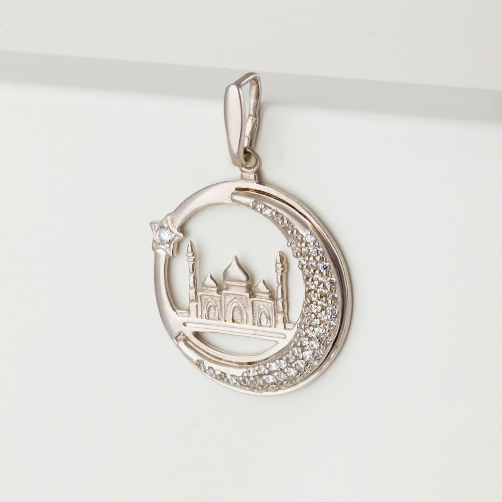 Серебряная мечеть Амбер  со вставками (фианит) АБ3205502