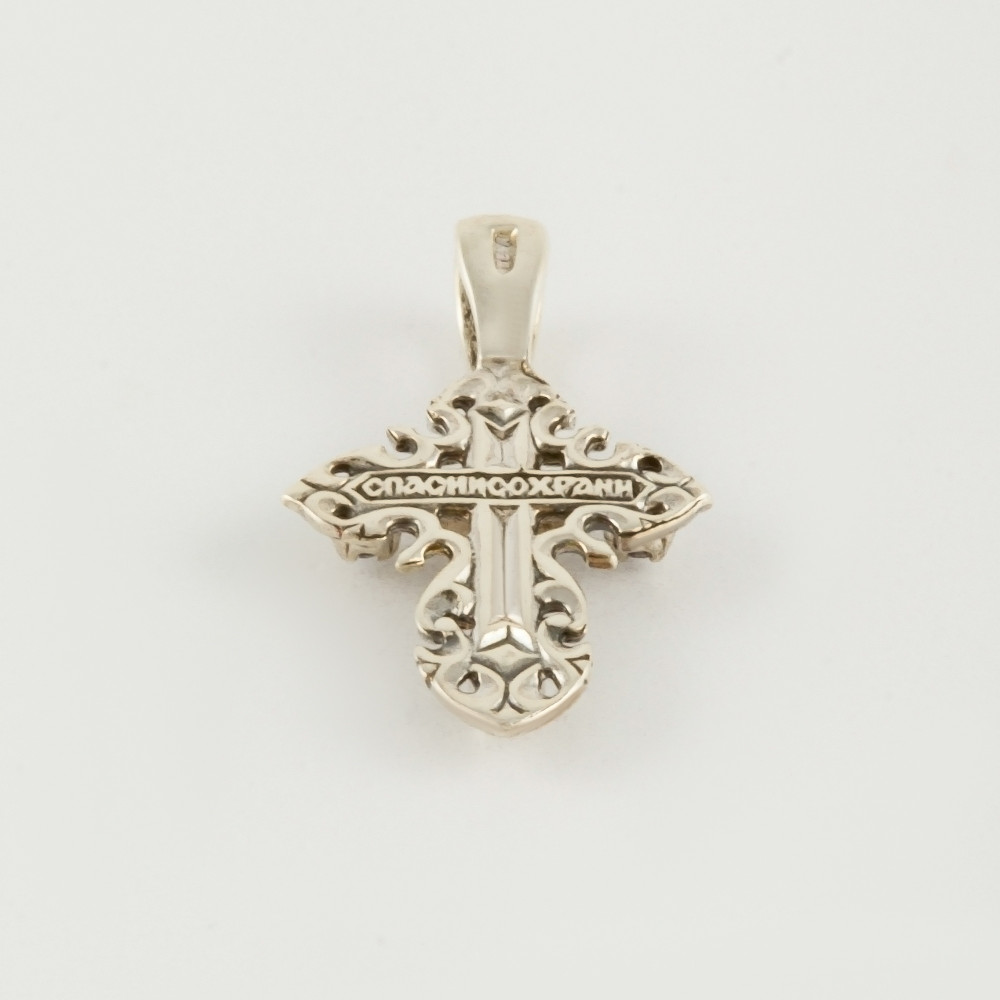 Серебряный крест Диамида птк  со вставками (фианит) Д55301249
