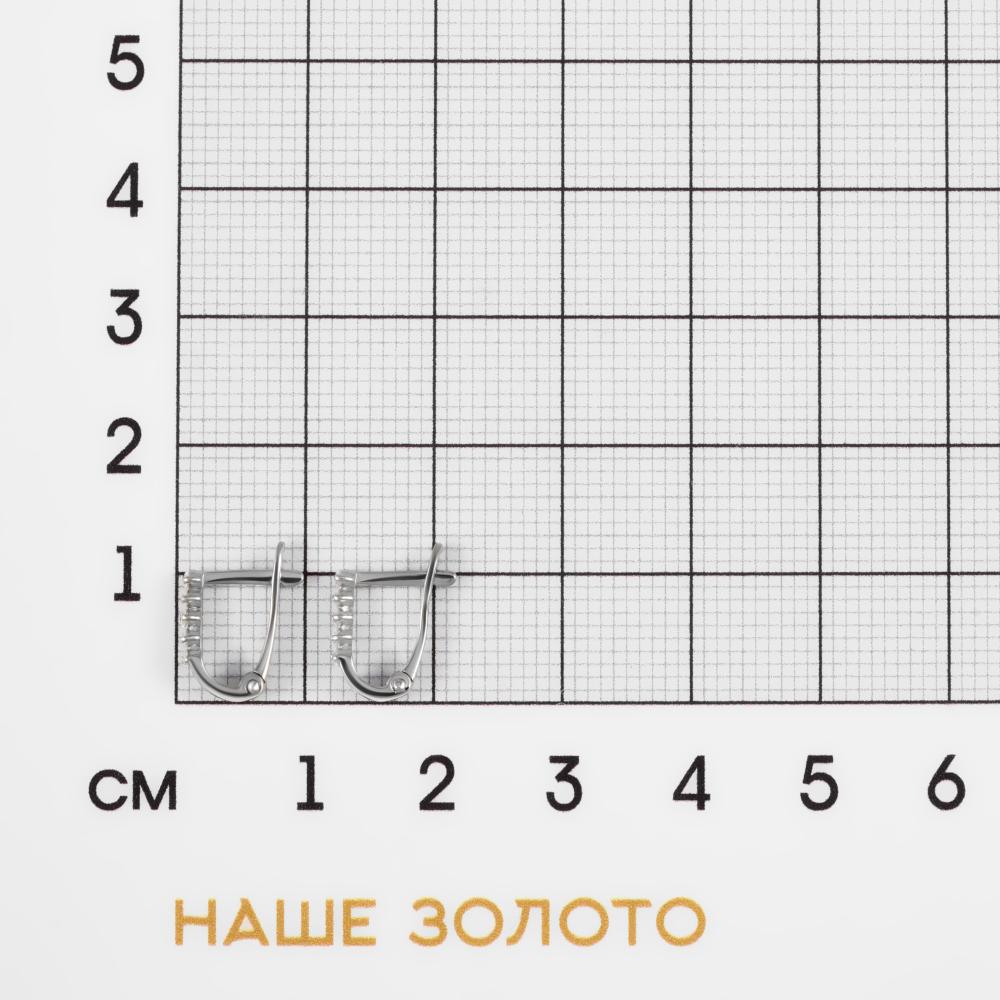 Серебряные серьги детские Иллада   со вставками (фианит) 2ИС120219